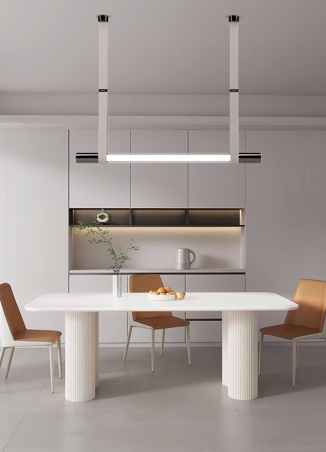 Modern Calm Pendant Light Fixture - Sleek Minimalist Hanging Lamp for Bedroom, Dining Room & Living Room Decor