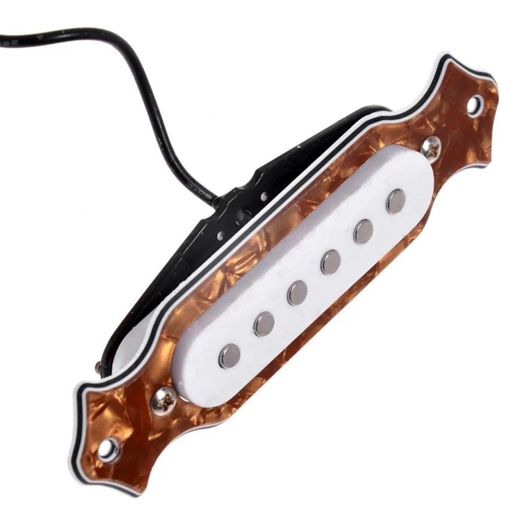6-String Single Coil Acoustic Guitar Soundhole Pickup with Volume & Tone Control - Perfect for Live Performances & Studio Recording
