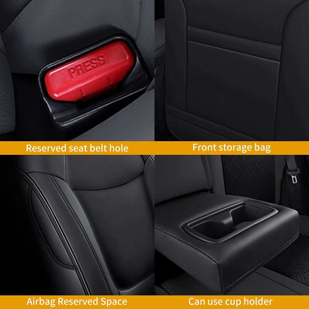 TTX LIGHTING Faux Leather Car Seat Covers for 2020-2023 Toyota Corolla XSE & XSE Apex Edition - Non-Slip Full Coverage Vehicle Cushion with Airbag Compatibility | Perfect for Daily Commuting, Road Trips & Interior Protection