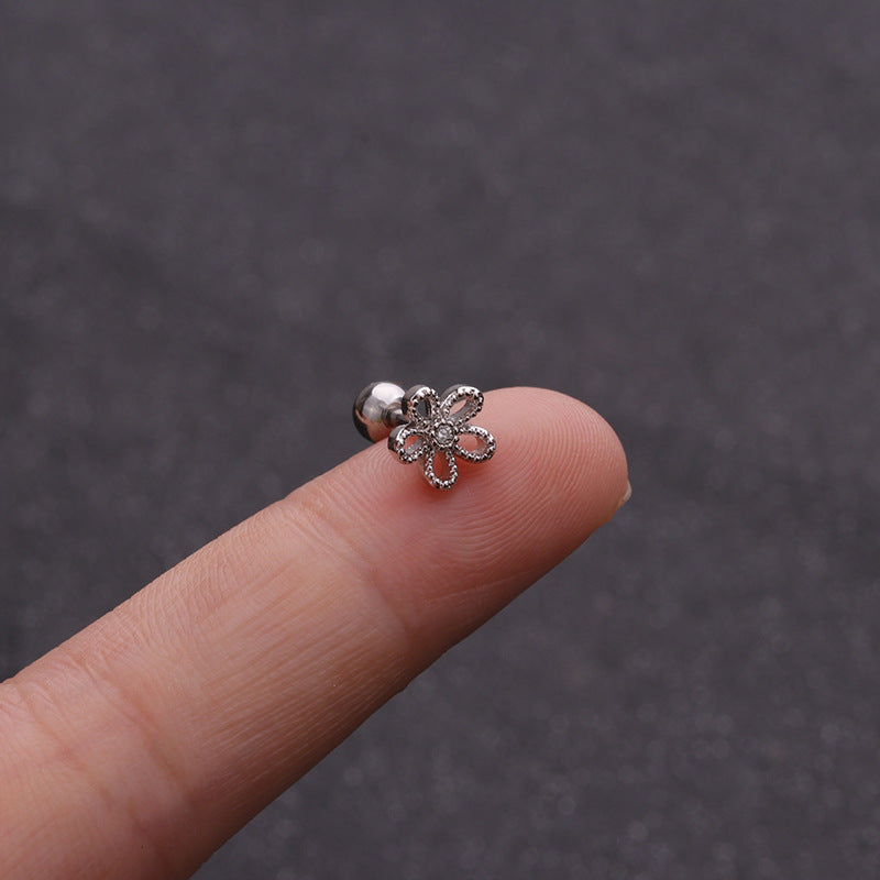 16G Cartilage Butterfly Helix Conch Stud Earrings - Stainless Steel Body Jewelry for Women | HSPJ1919 | Perfect for Piercing, Daily Wear & Special Occasions