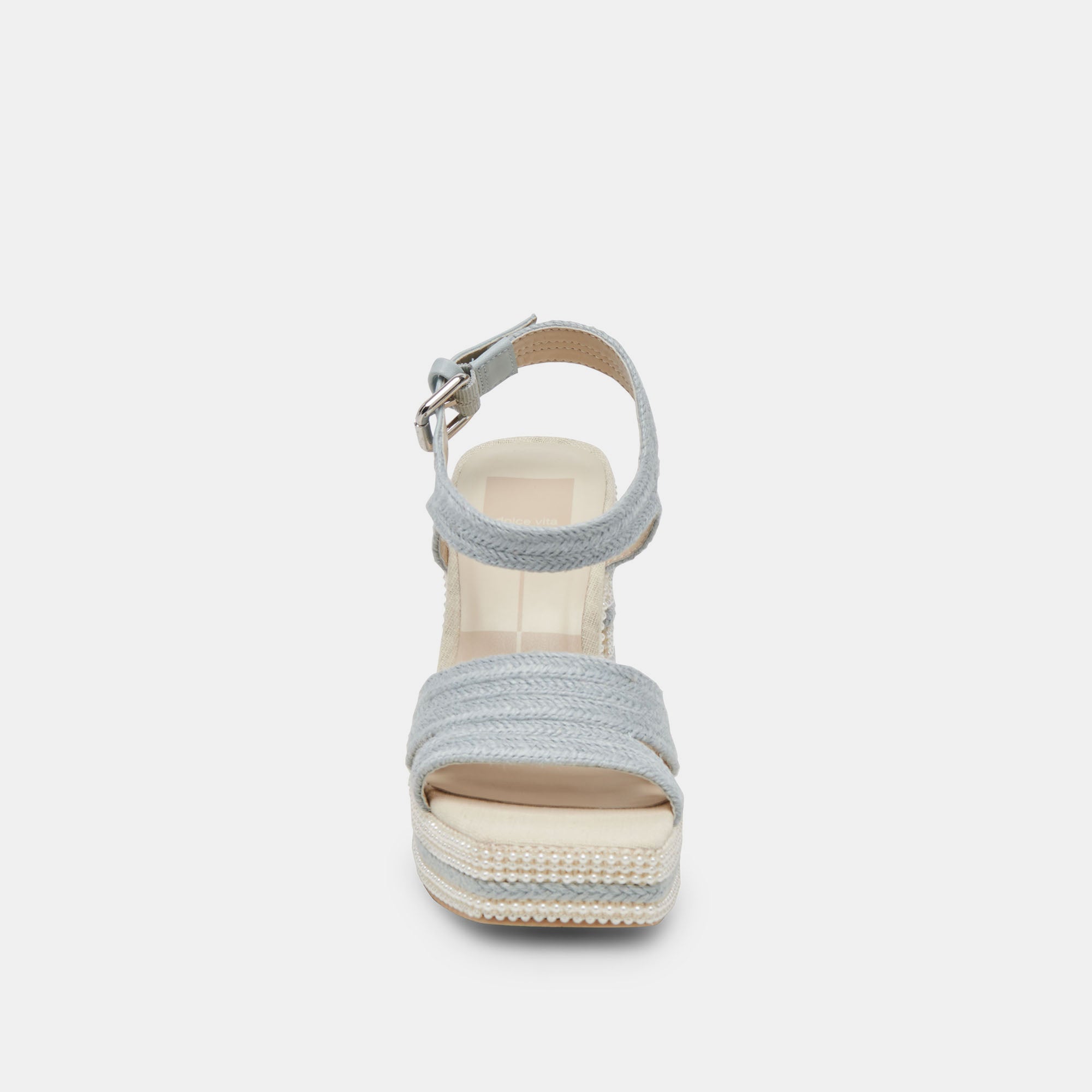 ANIRA PEARL HEELS - Women's Light Blue Pearl Embellished High Heels for Parties, Weddings & Special Occasions