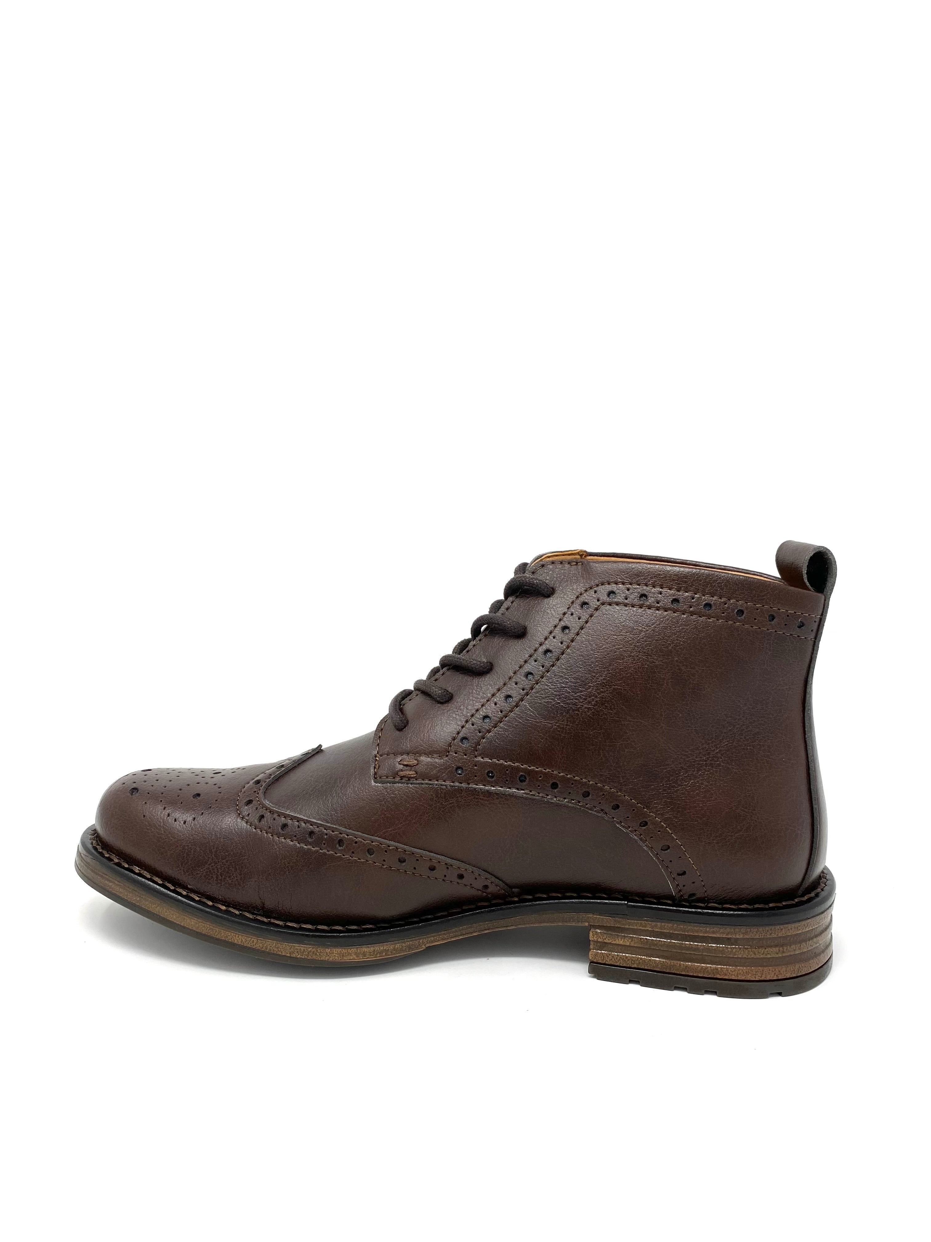 Novacas Armando Brown Leather Boots for Men - Stylish & Comfortable Ankle Boots for Casual Wear & Outdoor Activities