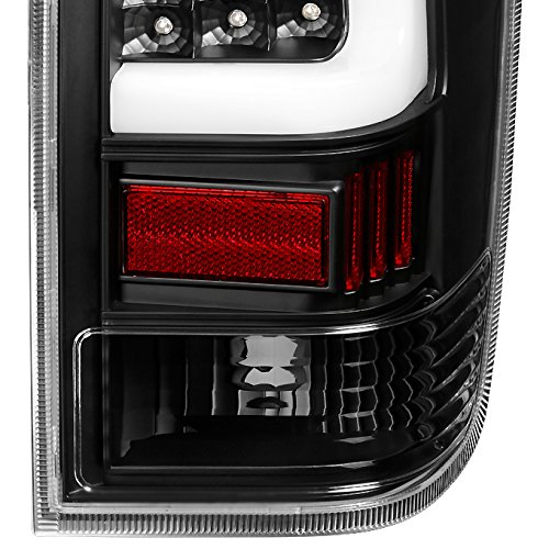 AKKON LED Headlights and Tail Lights for 2004-2015 Toyota Tacoma - Black Projector Headlights with DRL, Parking Lights & LED Tube Running Signal - Perfect for Off-Roading, Night Driving and Custom Truck Upgrades