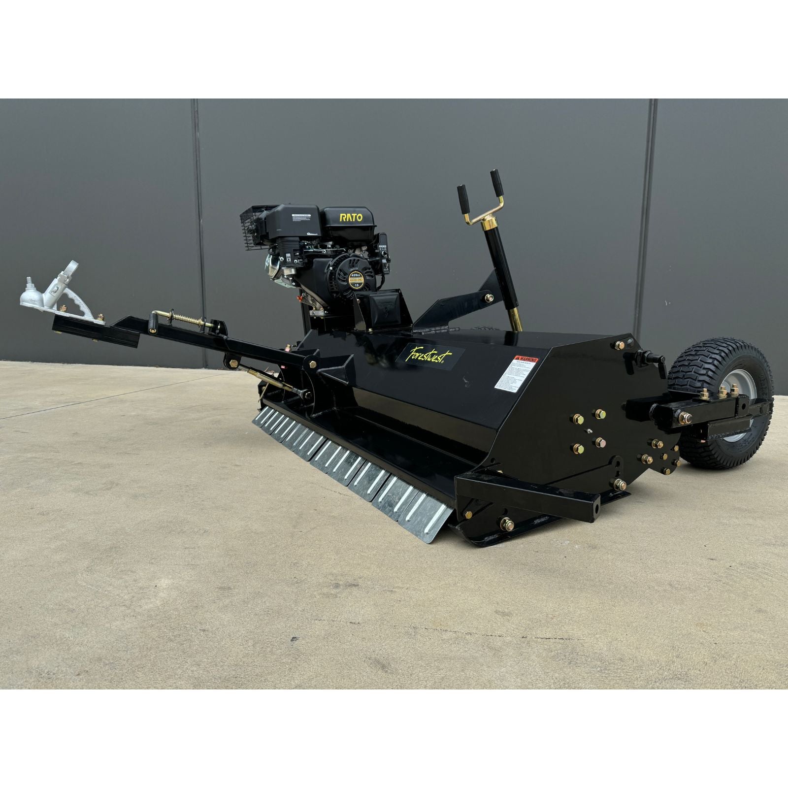 15HP Electric Start Tow Behind Flail Mower for ATV & Tractor - Heavy Duty Brush Cutter BM11141 - Perfect for Land Clearing, Pasture Maintenance & Roadside Vegetation Control