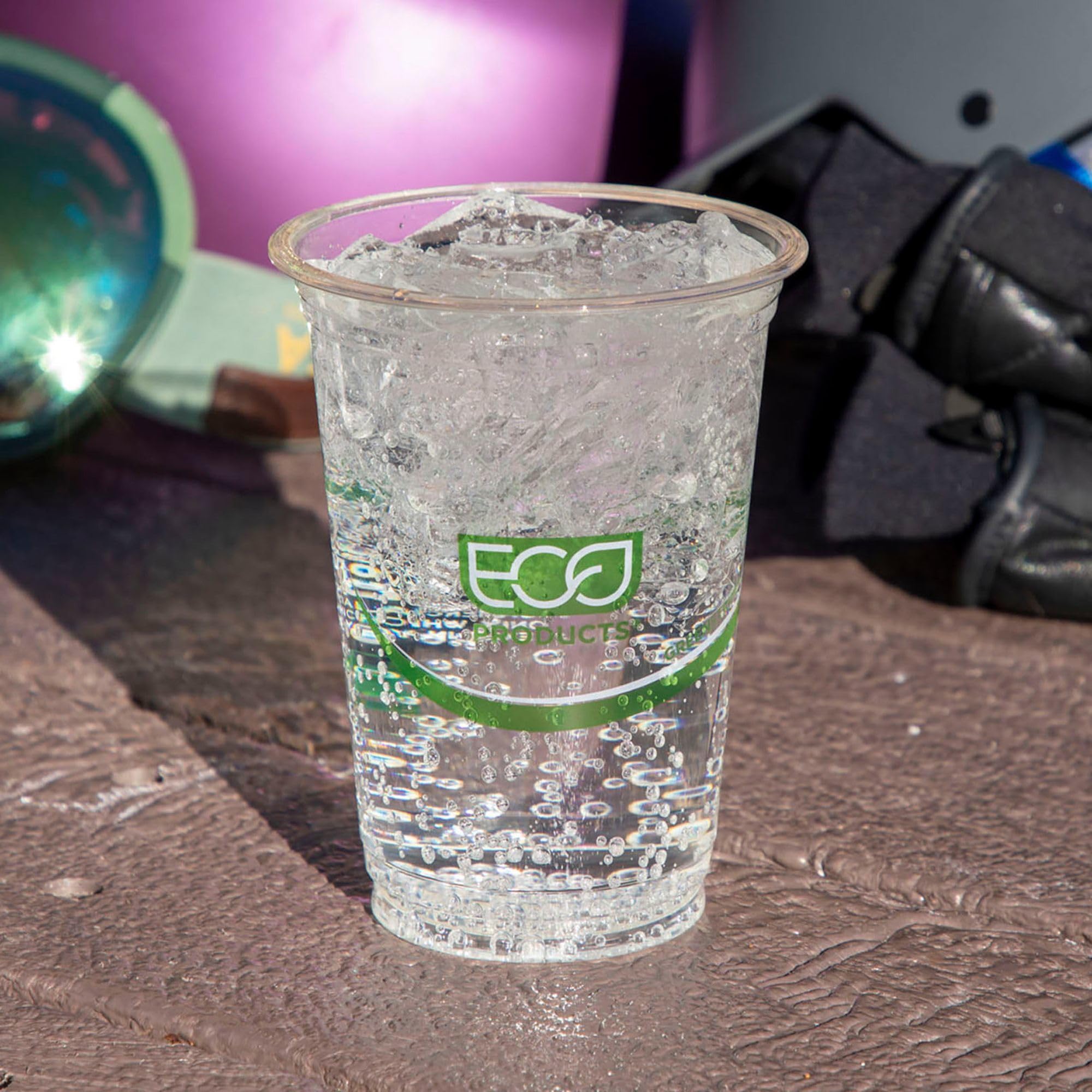 ECO PRODUCTS GreenStripe Clear Compostable 16oz PLA Plastic Cups - 1000 Count | Plant-Based Disposable Cold Drink Cups for Parties, Picnics & Events | BPI Certified & ASTM Compliant Eco-Friendly Compostable Cups | Perfect for Iced Coffee, Smoothies, Juices & Snacks