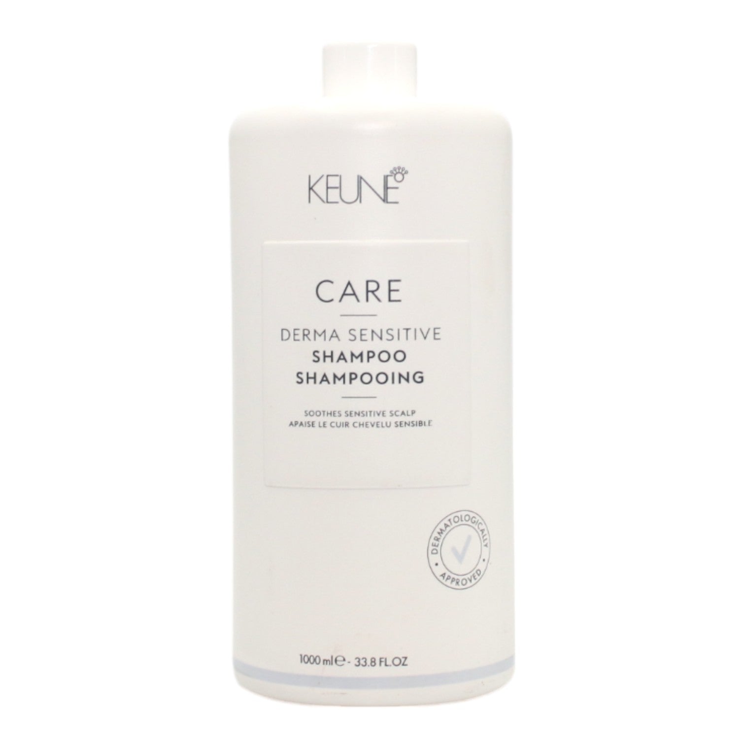 Keune Care Derma Sensitive Shampoo for Dry & Itchy Scalp - 33.8 oz (1 Liter) - Hypoallergenic & Soothing Formula - Perfect for Sensitive Skin & Scalp Care at Home