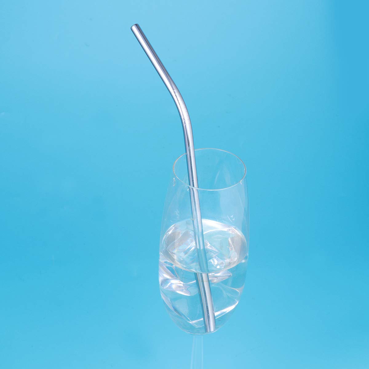 Eco-Friendly Reusable Stainless Steel Drinking Straws - 1 Pack Straight Metal Straws for Smoothies, Iced Coffee & Cocktails | BPA-Free, Dishwasher Safe & Durable
