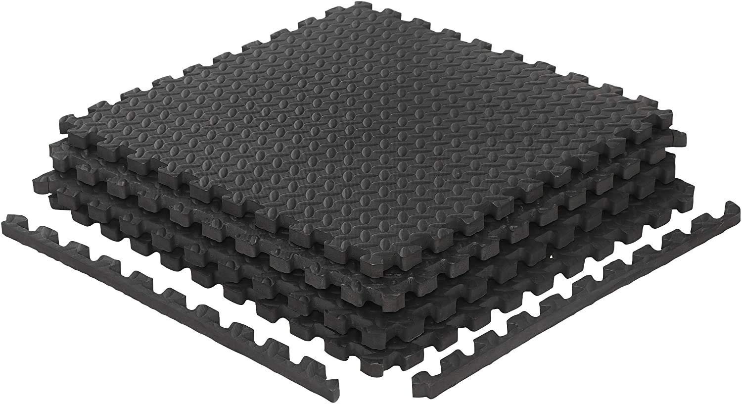 Smartxchoices 24-Piece Interlocking EVA Foam Puzzle Exercise Mats - 3/4 Inch Thick, Non-Slip Gym Flooring Tiles for Home Gym, MMA, Yoga & Workout - 96 Sq Ft Protective Floor Covering for Kids Play Area, Garage Gym & Fitness Room