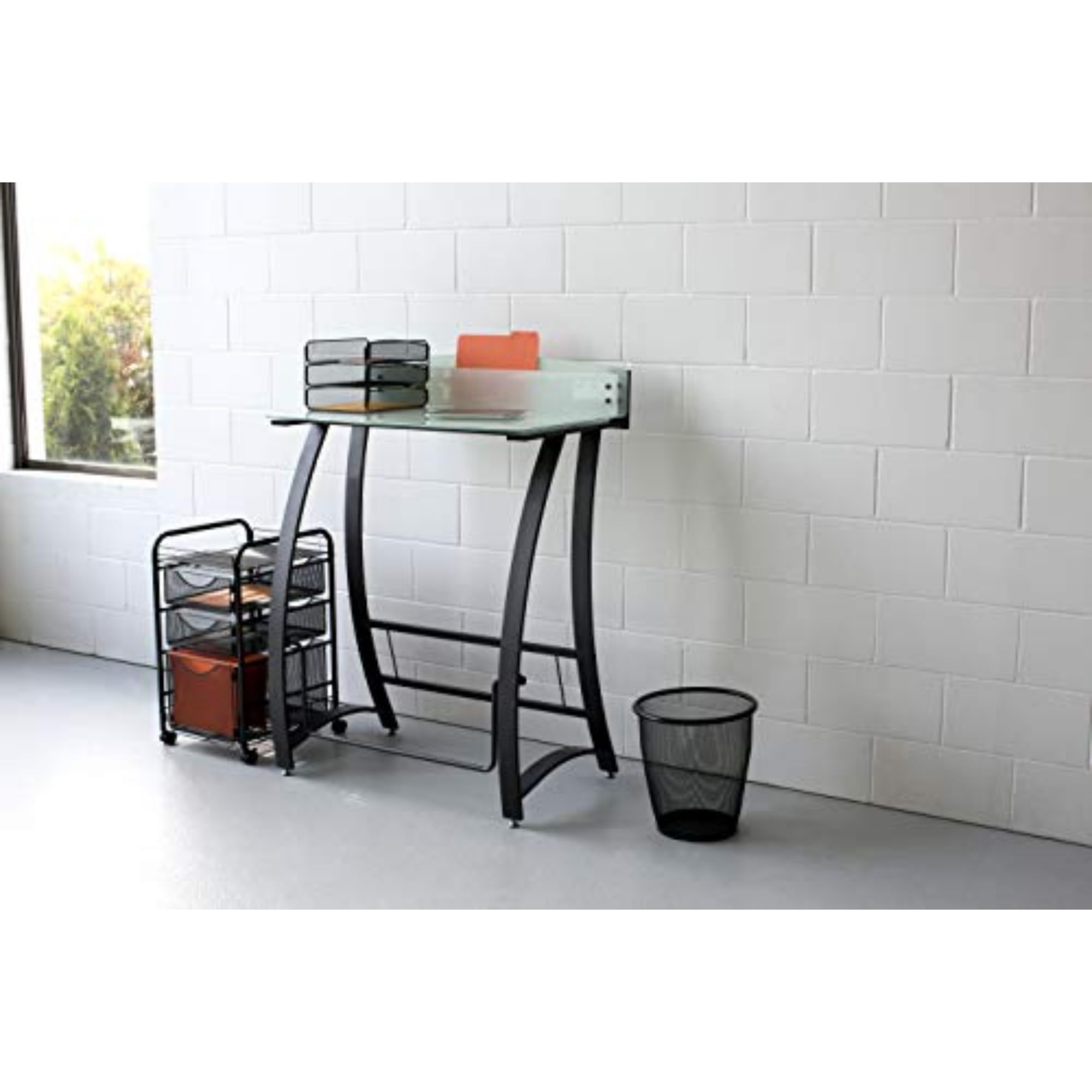 Safco Onyx Rolling File Cart with Large File Drawer & 2 Supply Drawers - Letter-Size Hanging Folder Organizer | Durable Steel Office Storage Solution for Files & Supplies | Perfect for Home Office, School & Workplace Organization