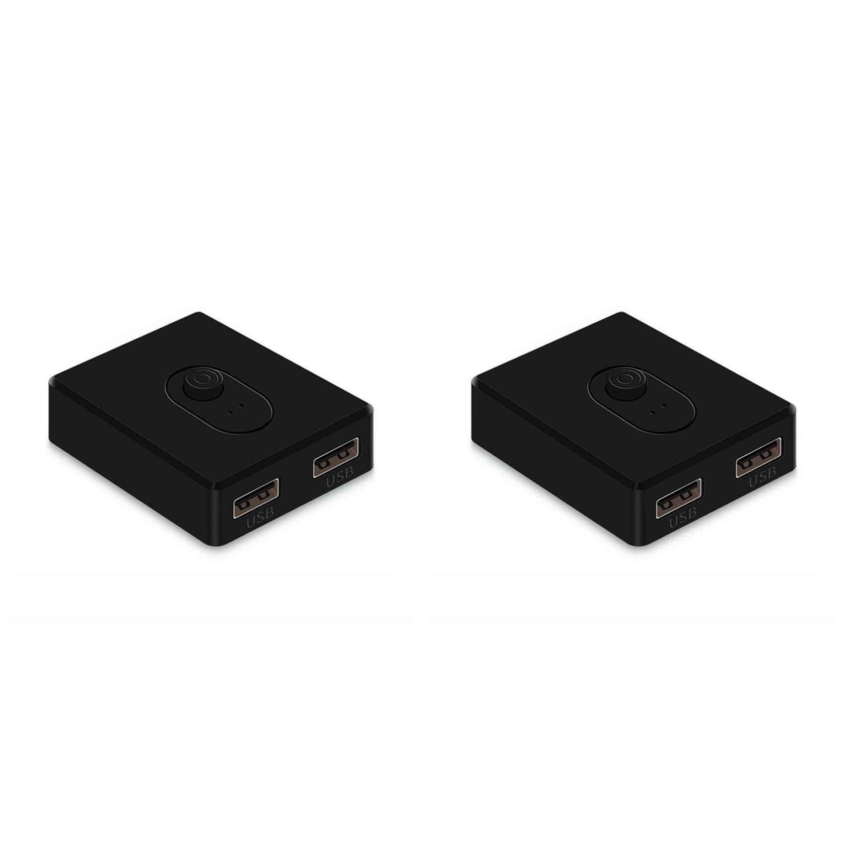 Guihydur 2-Port USB 2.0 KVM Switch - 1X2/2X1 USB Switcher for Sharing Keyboard, Mouse, Printer Between 2 Computers - Ideal for Home Office, Gaming Setup & Multi-Device Workspaces