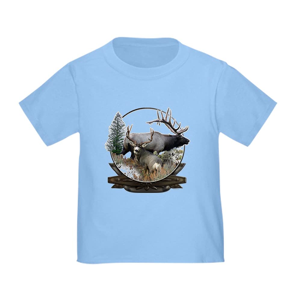 Big Game Elk and Deer Toddler T-Shirt - Cute Hunting Themed Tee for Kids - Perfect for Outdoor Adventures, Hunting Trips & Family Photos