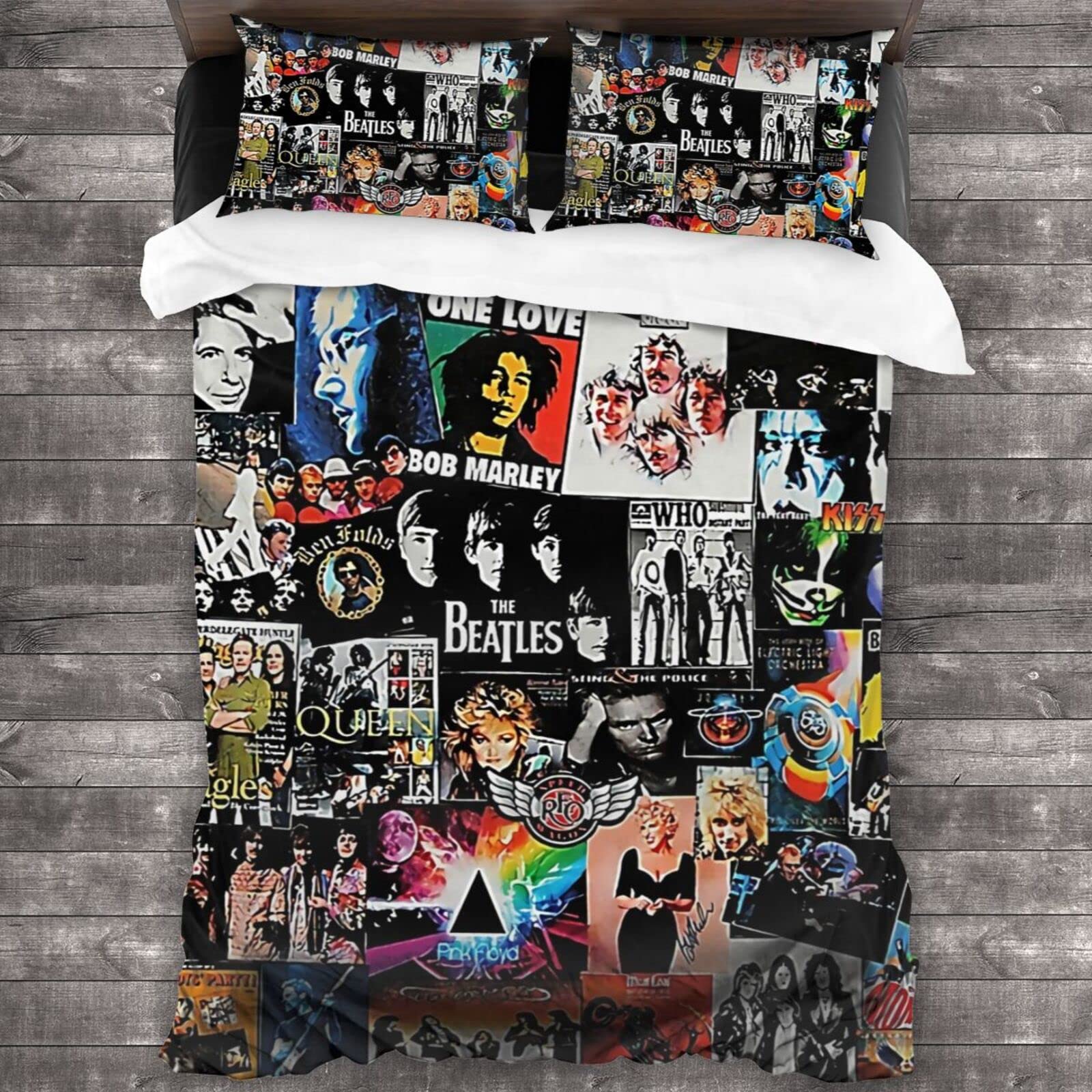 Tiusgo Broadway Musical 3-Piece Twin Size Quilt Set - Lightweight Microfiber Comforter, Bedspread & Pillowcases - All Season Bedding for Teens, Dorms & Guest Rooms - Perfect for Musical Theater Fans' Bedroom Decor
