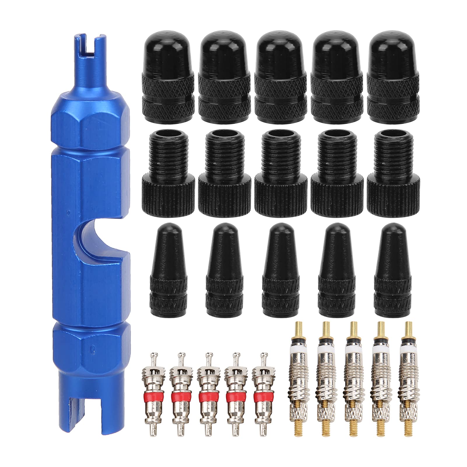 26Pcs Bike Valve Core Set - High Safety for Bicycles & Cars - Cycling & Roadside Repairs