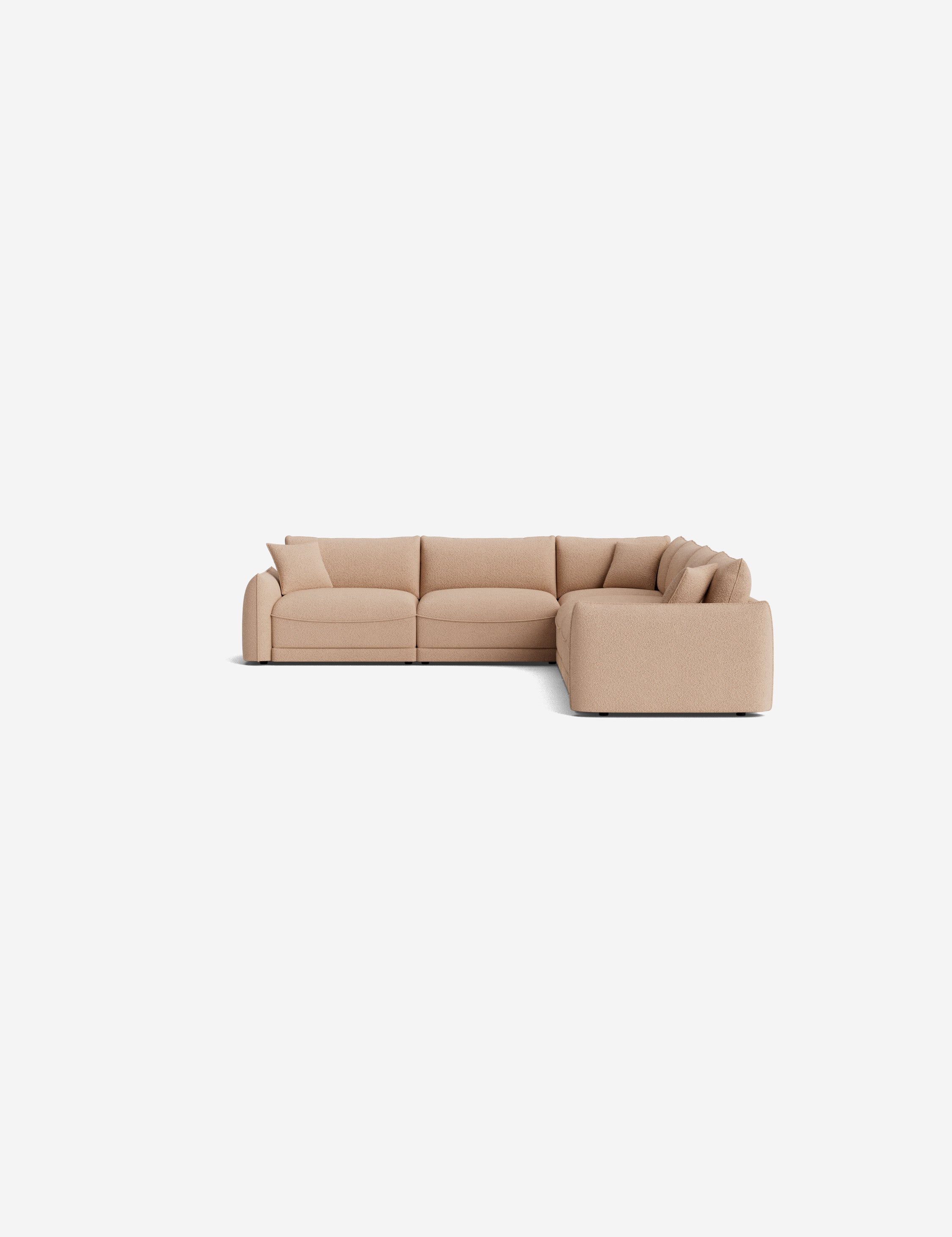 Balmer Modular Corner Sectional Sofa - Modern L-Shaped Couch with Reversible Chaise, Soft Fabric Upholstery for Living Room, Family Room & Home Theater Comfortable Seating