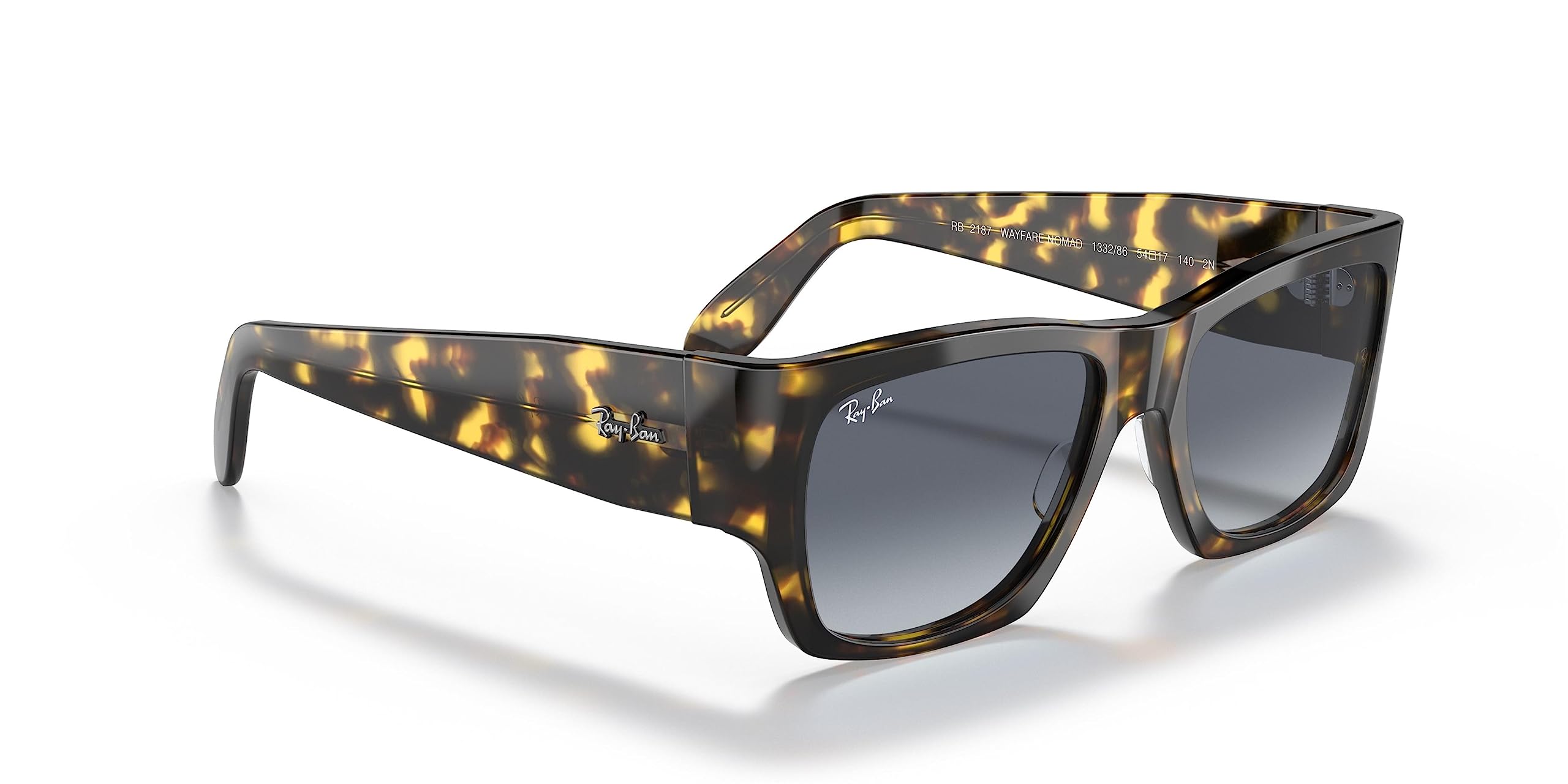 Ray-Ban RB2187 Nomad Square Polarized Sunglasses for Men & Women - UV Protection, Classic Aviator Style for Driving, Travel & Outdoor Activities
