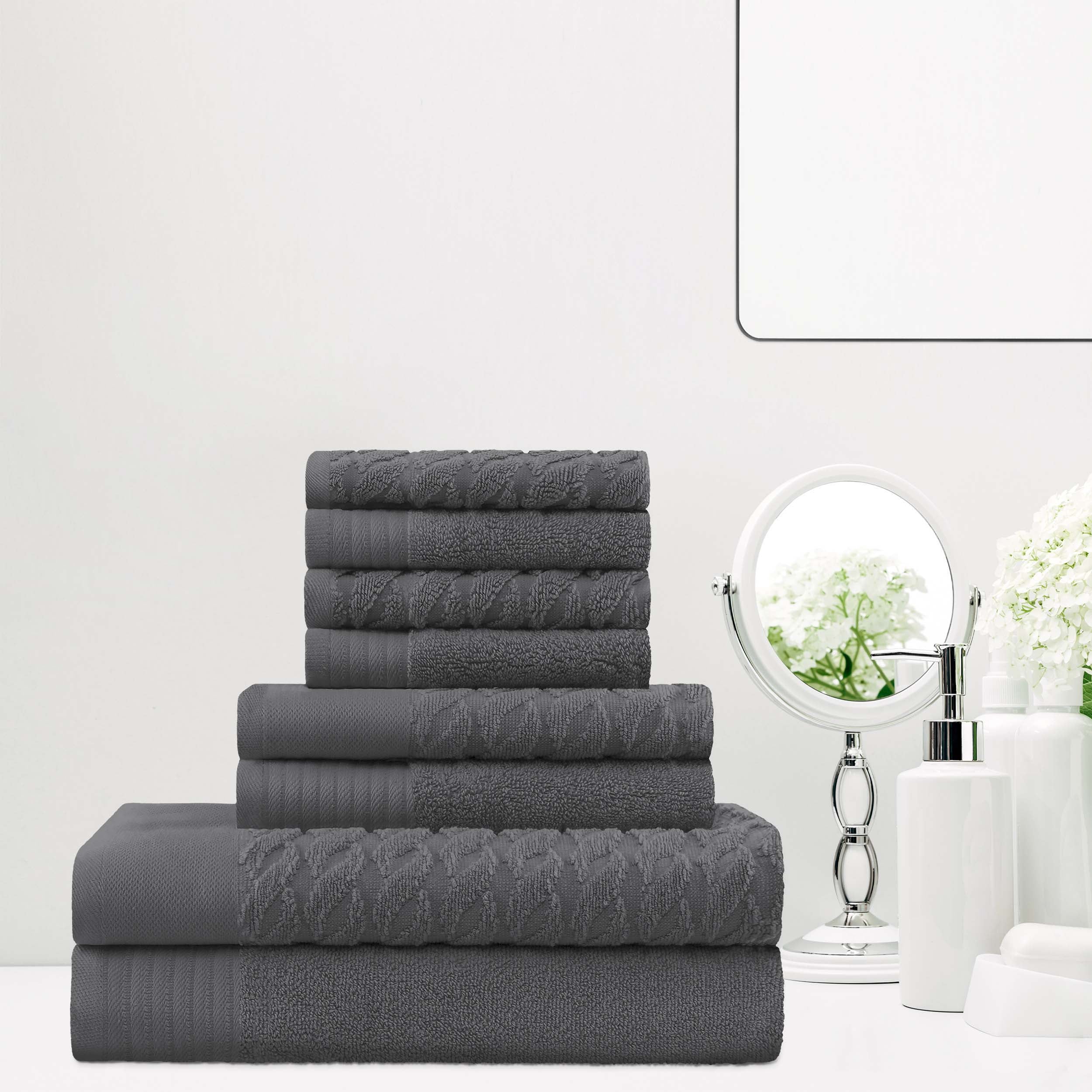 Premium 6-Piece Turkish Cotton Towel Set - Ultra Absorbent, Soft & Quick-Drying Bath Towels for Spa, Gym & Luxury Home Use