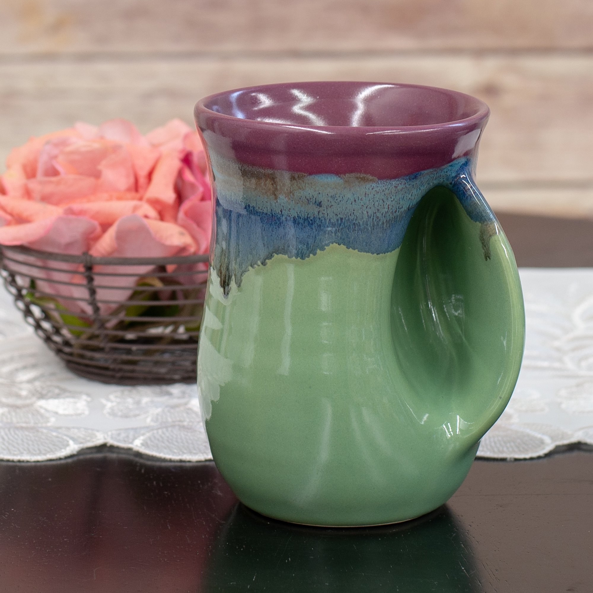 Best Handwarmer Mug for Right Hand - Insulated Travel Coffee Cup with Mossy Creek Design - Perfect for Office, Camping & Winter Commutes