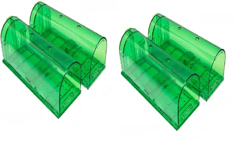 Humane Mouse Trap - Catch & Release Live Mouse and Rat Trap for Home & Country - Safe Rodent Control for Large & Small Mice (4 Pack) - Perfect for Indoor & Outdoor Pest Removal