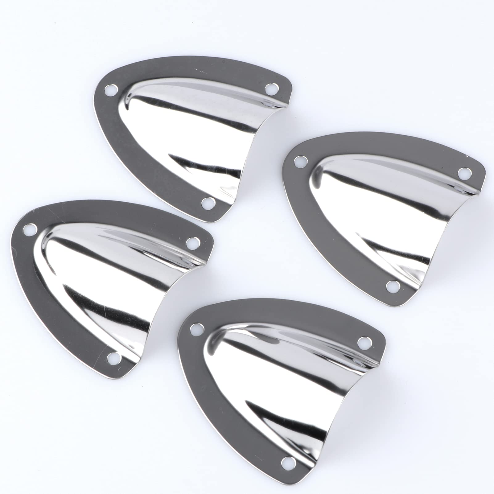Hoffen 4 Pack Stainless Steel Wire Cable Vent Cover - Large Clamshell Marine Vent for Boat, RV, and Outdoor Use | Durable & Weatherproof Design