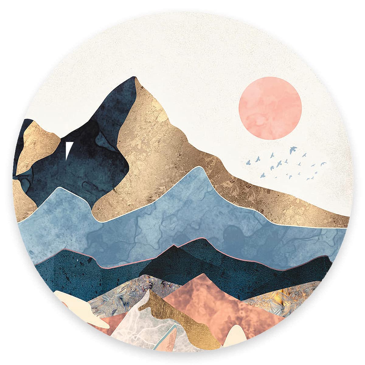Sunrise Mountain Mouse Pad - Non-Slip Round Desk Mat for Laptop & Computer | Waterproof Rubber Base for Wireless Mouse | Office & Gaming Accessory | Perfect for Workstations & Home Desks