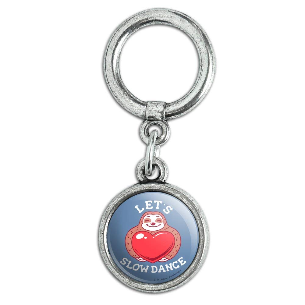 GRAPHICS & MORE Let's Slow Dance Sloth Heart Love Funny Humor Shoe Sneaker Shoelace Charm Decoration - Cute Accessory for Casual Shoes, Sneakers & Gifts for Animal Lovers