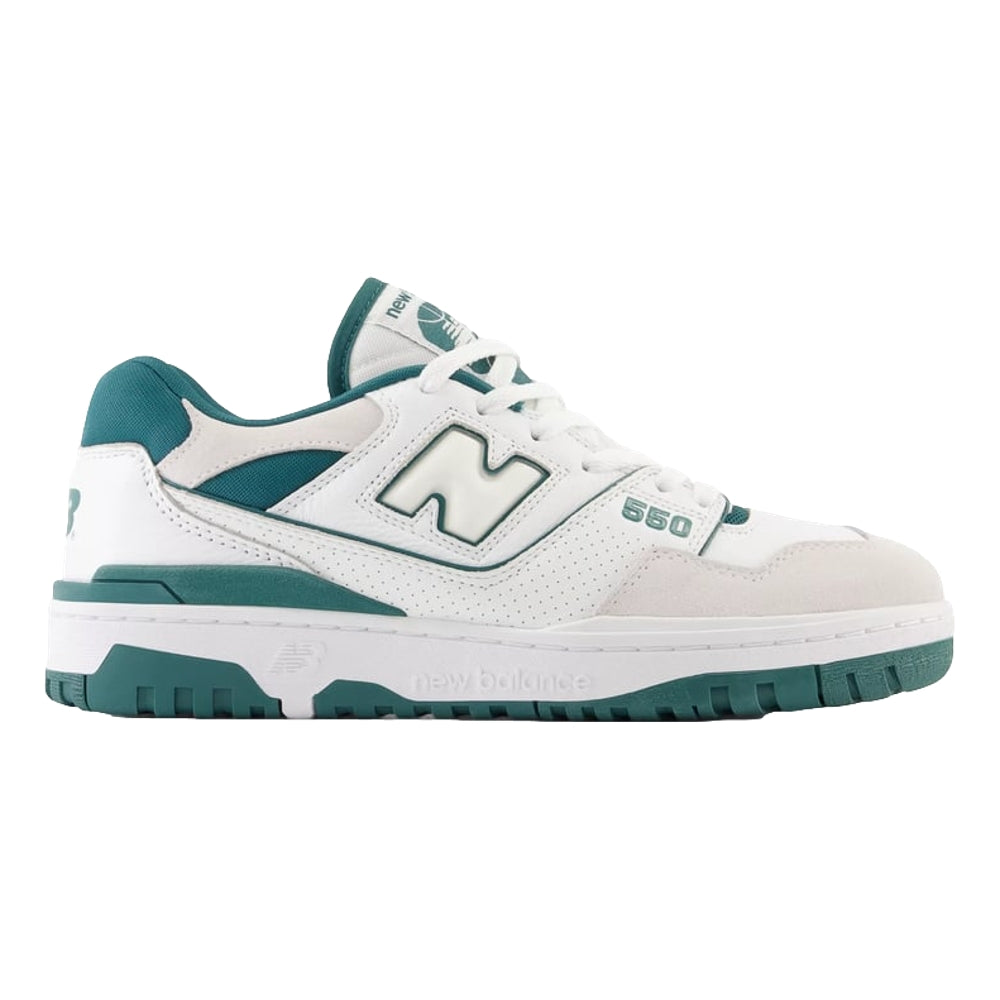 New Balance 550 Green Sneakers for Men & Women - Stylish Retro Basketball Shoes for Casual Wear, Gym & Street Fashion