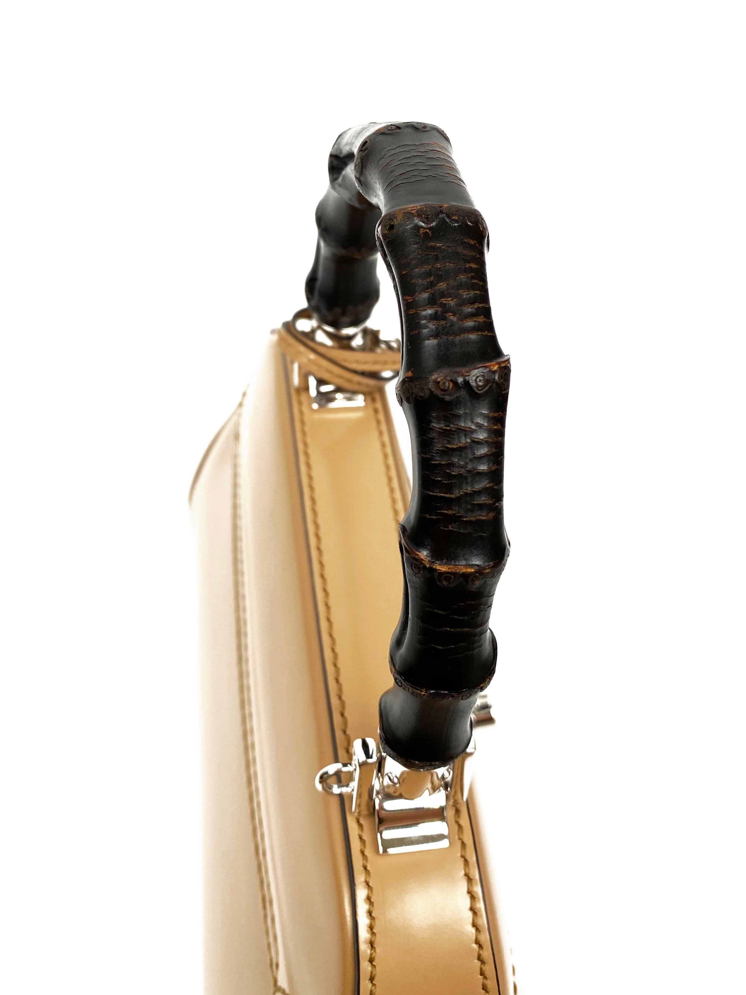 Gucci Nude Bamboo Top Handle Bag for Women | Luxury Leather Shoulder Bag | Perfect for Work, Evening Events & Travel