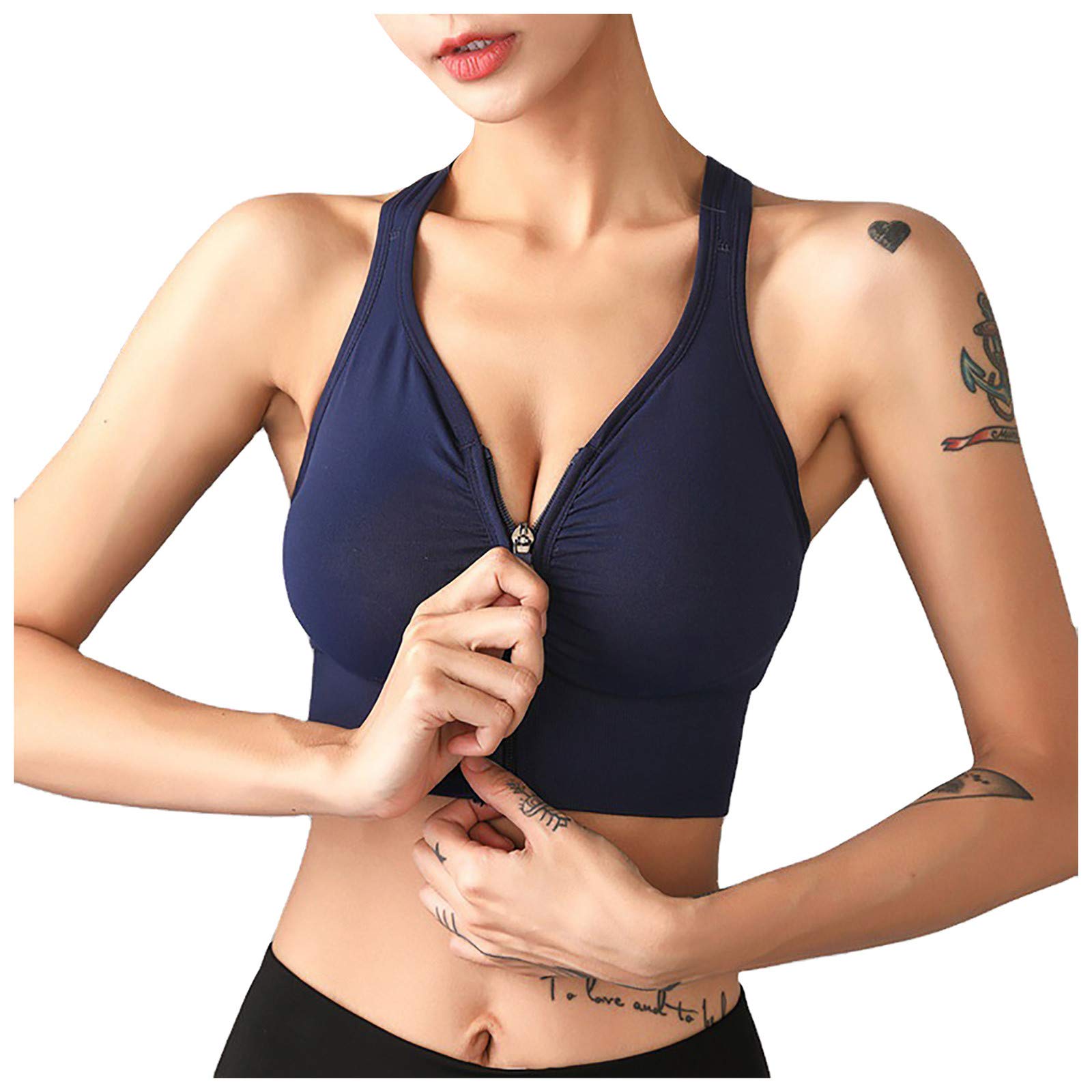 Seamless Yoga Sports Bra for Women - Sexy Zipper Underwear Vest, Breathable & Supportive for Workouts, Running, Gym & Activewear