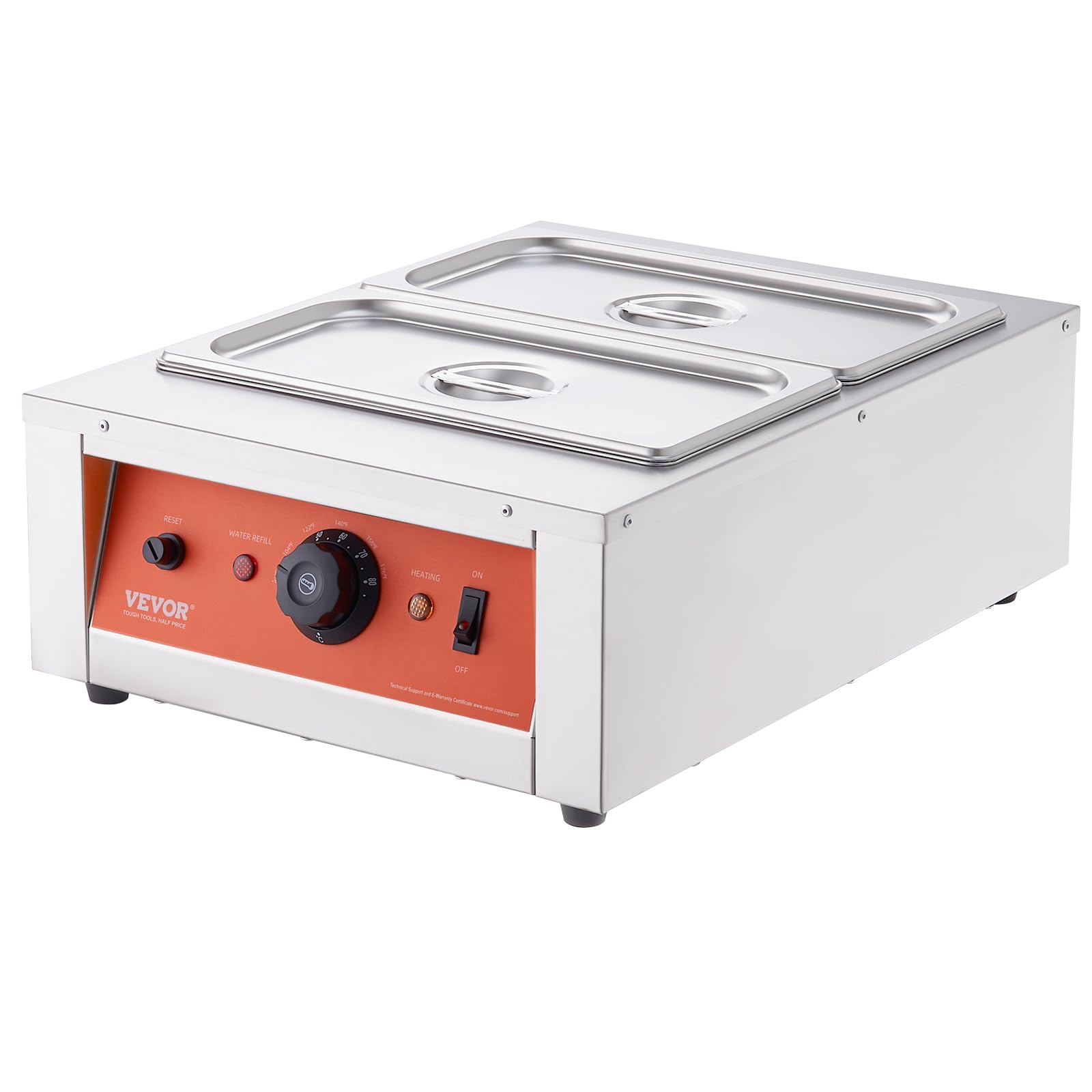 VEVOR 17.6Lbs Commercial Chocolate Tempering Machine with Dual Tanks & Precise Temp Control (86-185°F) - 1500W Stainless Steel Electric Chocolate Melter for Candy Making, Baking, Coffee Shops & Dessert Businesses - Perfect for Melting Chocolate, Milk, Cream & Fondue