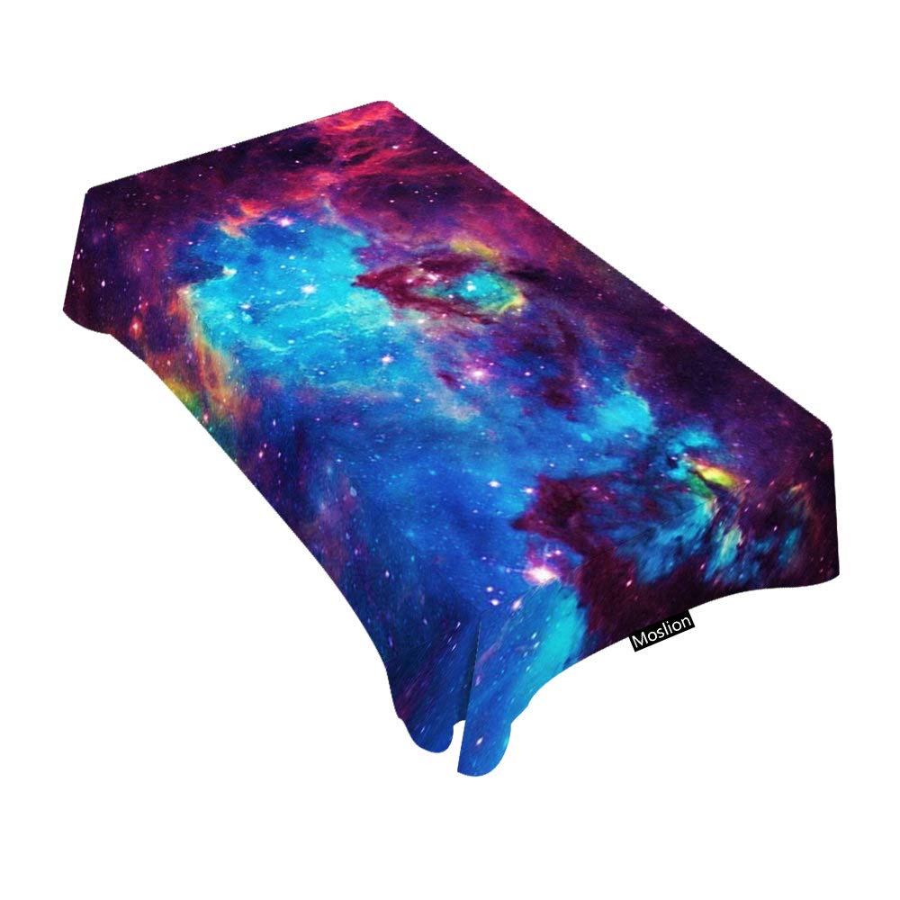 Moslion Infinity Galaxy Tablecloth - 60x104 Inch Decorative Rectangle Table Cover for Dining, BBQ, Picnic & Coffee Tables | Waterproof & Wrinkle-Resistant for Indoor/Outdoor Use