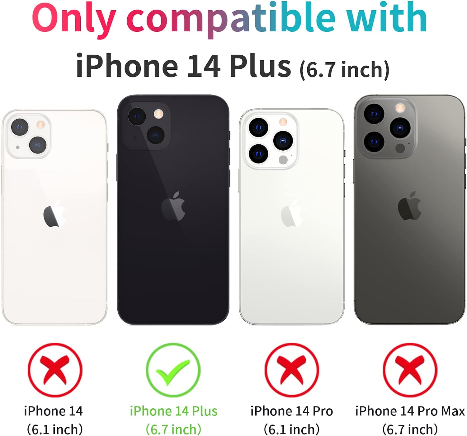 Premium iPhone 14 Plus Case with Slide Camera Cover - 6.7 Inch Shockproof Protective Phone Case in Purple | Perfect for Everyday Use, Travel & Outdoor Activities