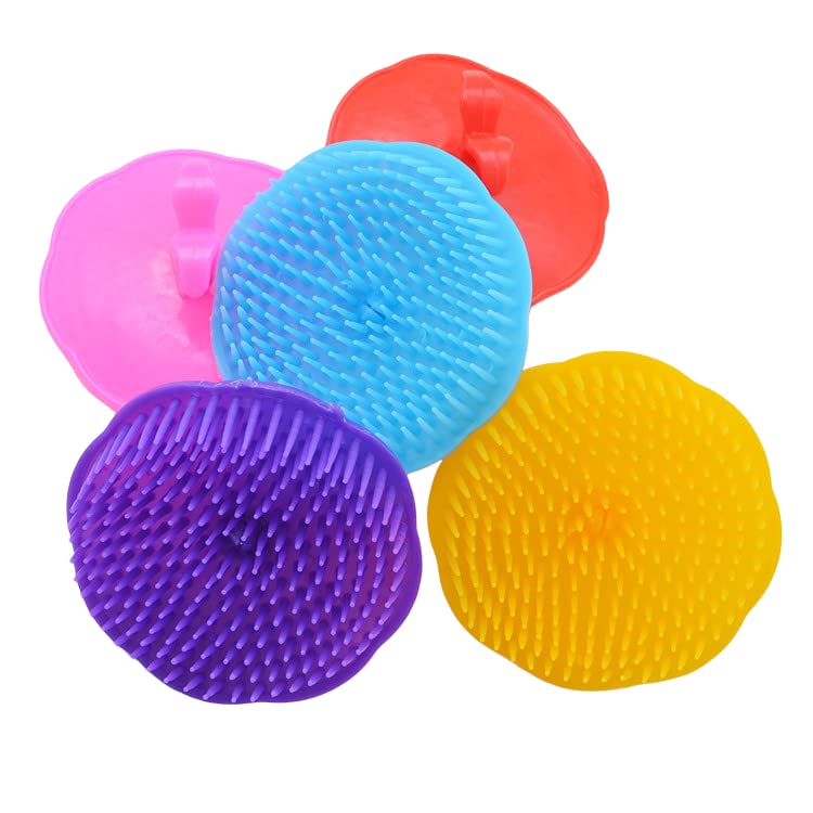 Ayushicreation Silicone Scalp Massage Brush for Men & Women - 2 Pack Shampoo Hair Comb with Soft Bristles for Shower, Bathing & Relaxation - Perfect for Stress Relief & Healthy Hair Care (Multicolor)
