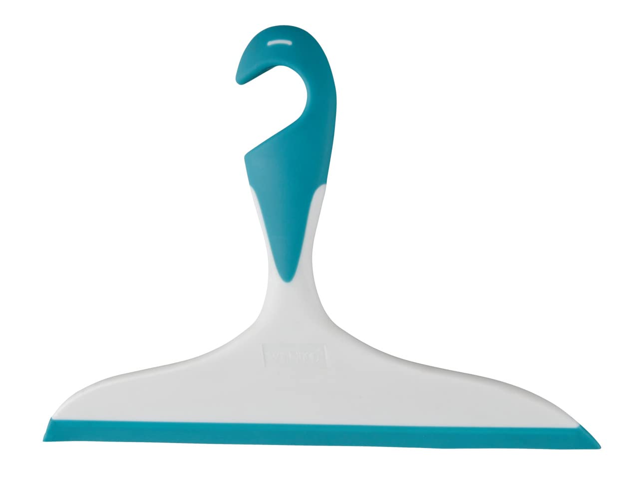 WENKO 20177100 Light Blue Plastic Bathroom Squeegee for Shower Glass & Tile Cleaning - Perfect for Bathroom, Kitchen, and Window Cleaning - Easy Water Removal Tool for Streak-Free Surfaces
