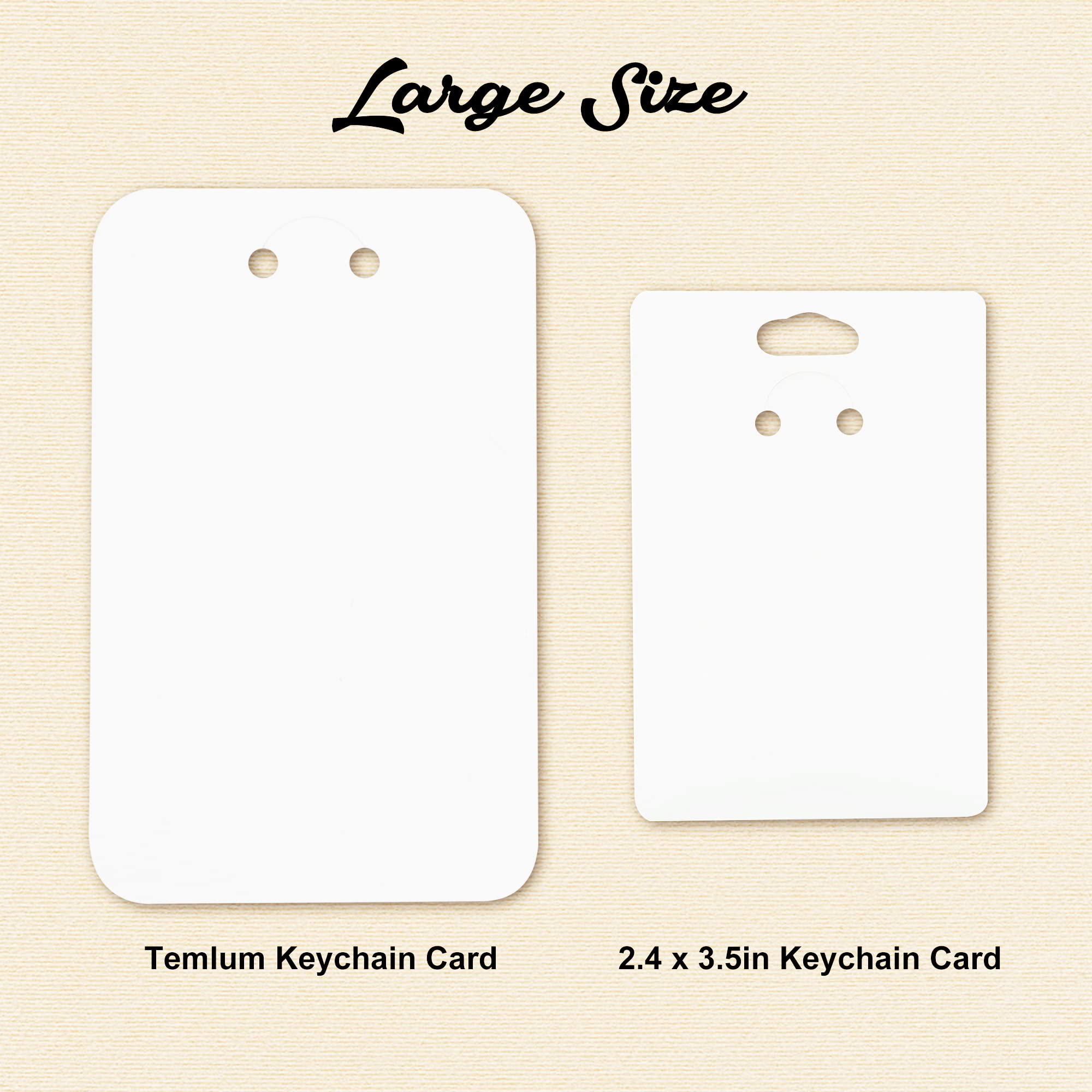 100 Pcs Keychain Display Cards with Self-Sealing Bags - 3'' x 4.7'' Keychain Card Holders for Jewelry, Keyrings & Gift Packaging - Durable White Key Card Display Supplies for Retail Stores, Trade Shows & Boutique Merchandising