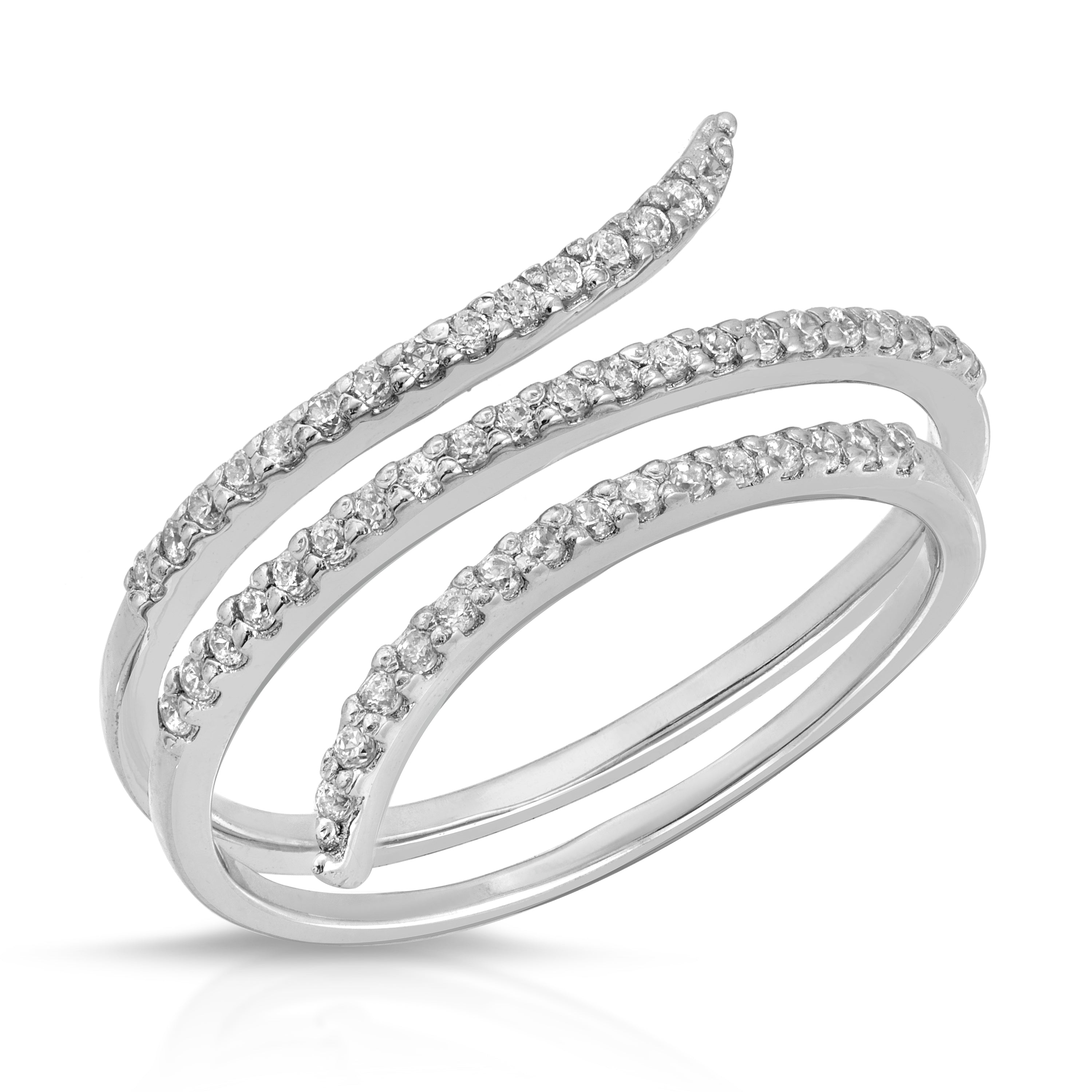Snake Ring for Women - Sterling Silver Serpent Jewelry - Fashionable & Unique Statement Ring for Everyday Wear or Special Occasions