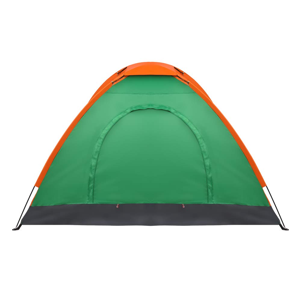 2-Person Waterproof Camping Tent - Lightweight Dome Tent for Hiking, Backpacking & Outdoor Survival - Orange & Green - Perfect for Camping Trips, Backcountry Adventures & Emergency Shelters