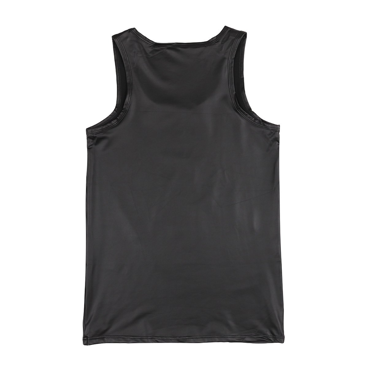 iiniim Men's Faux Leather Vest Undershirt - Sleeveless Muscle Tank Top for Gym, Fitness & Casual Wear | Breathable Workout Shirt for Bodybuilding & Street Style