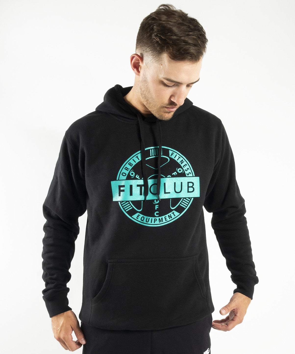 Orbit FitClub Unisex Hoodie - Black | Comfortable & Stylish Pullover for Men & Women | Perfect for Gym, Running & Casual Wear