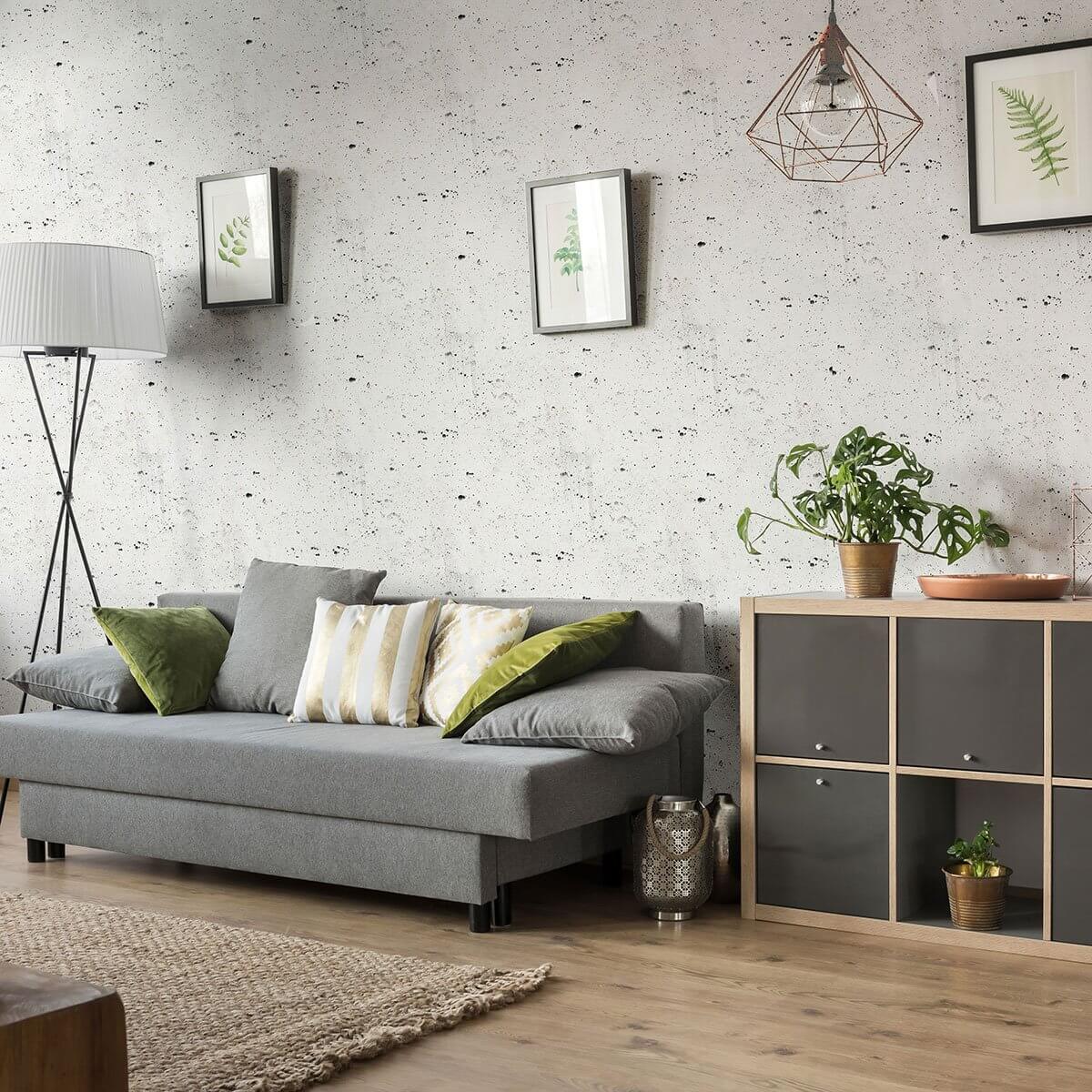 Black and White Concrete Texture Peel and Stick Removable Wallpaper - Self-Adhesive Decorative Wall Covering for Home, Office & Dorm Room Decor - Easy to Install & Remove