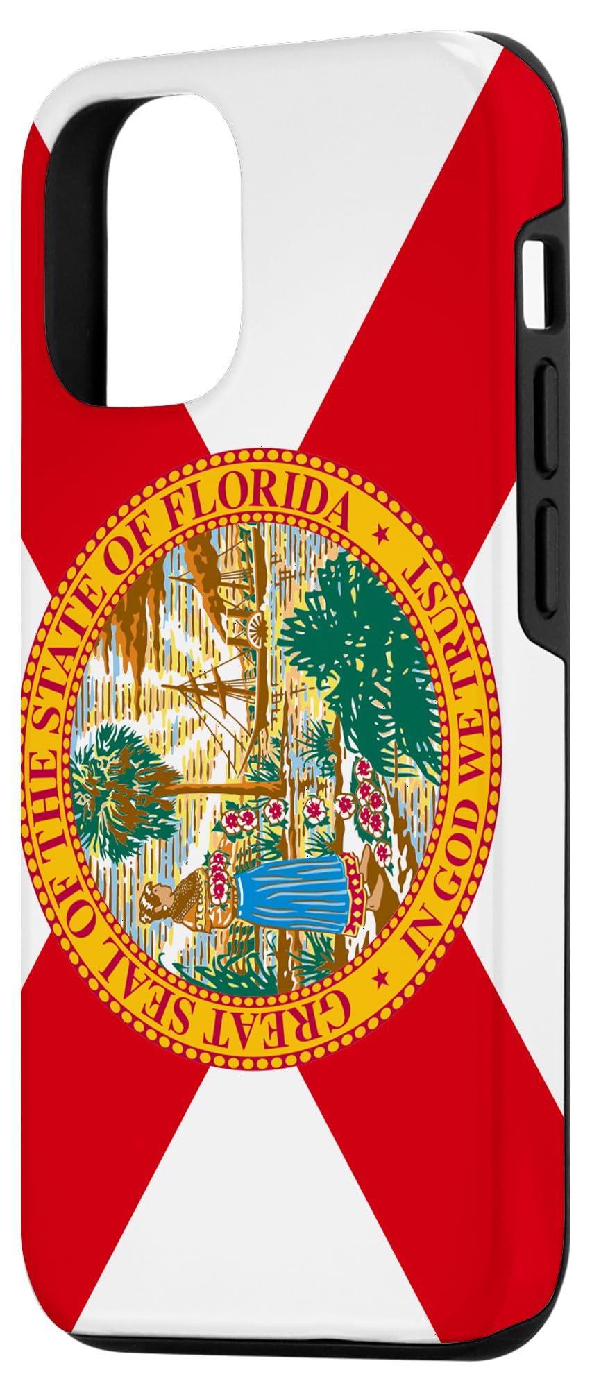 iPhone 12/12 Pro Case with Florida State Flag Design - Durable Protective Cover for Everyday Use, Travel & Showcasing State Pride