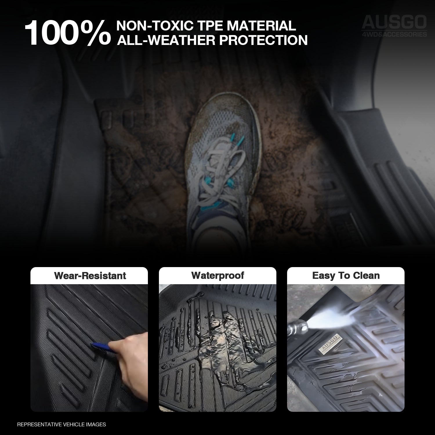 5D Custom Fit Car Floor Mats for ISUZU MUX MU-X (2013-2021) - All-Weather Protection, Non-Slip Design - Perfect for Off-Road, Daily Commute & Family Road Trips