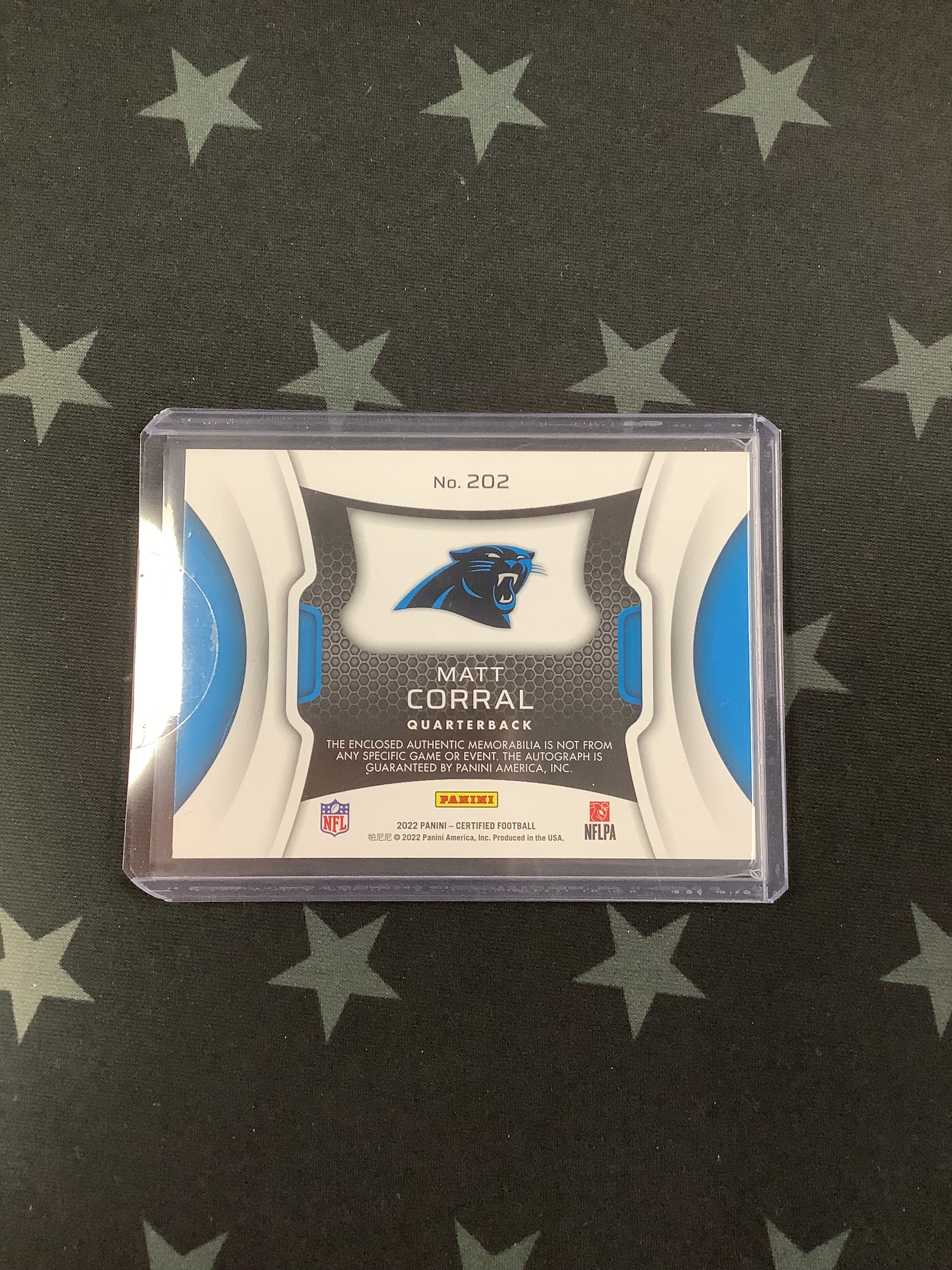 2022 Panini Certified Football Matt Corral Freshman Fabrics Orange RPA /75 - Rookie Patch Autograph Card for Collectors & Fantasy Football Fans - Perfect for Trading, Display, and Investment