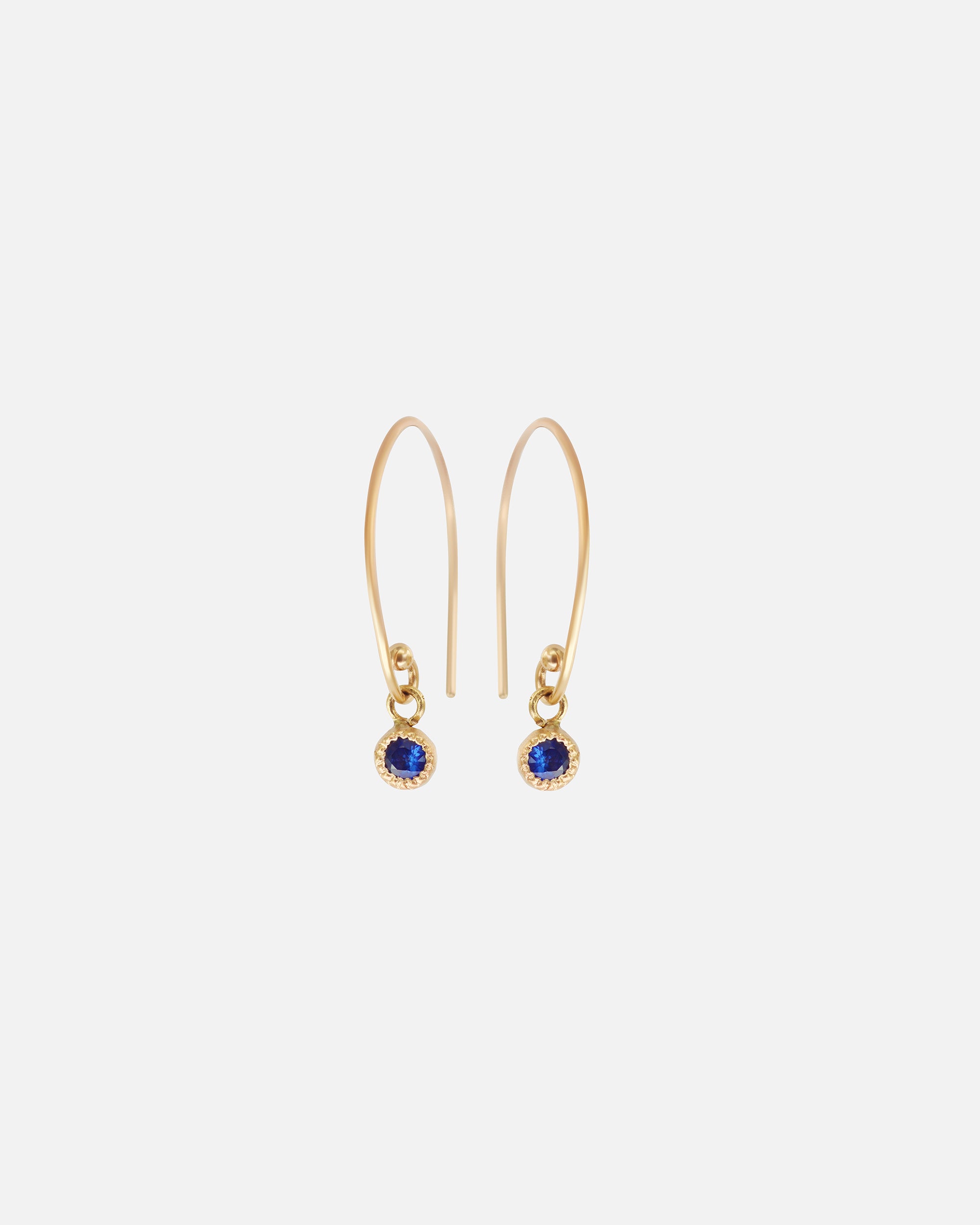 Elegant Sapphire Earrings with Melee Ball Loop - Perfect for Weddings, Parties & Special Occasions