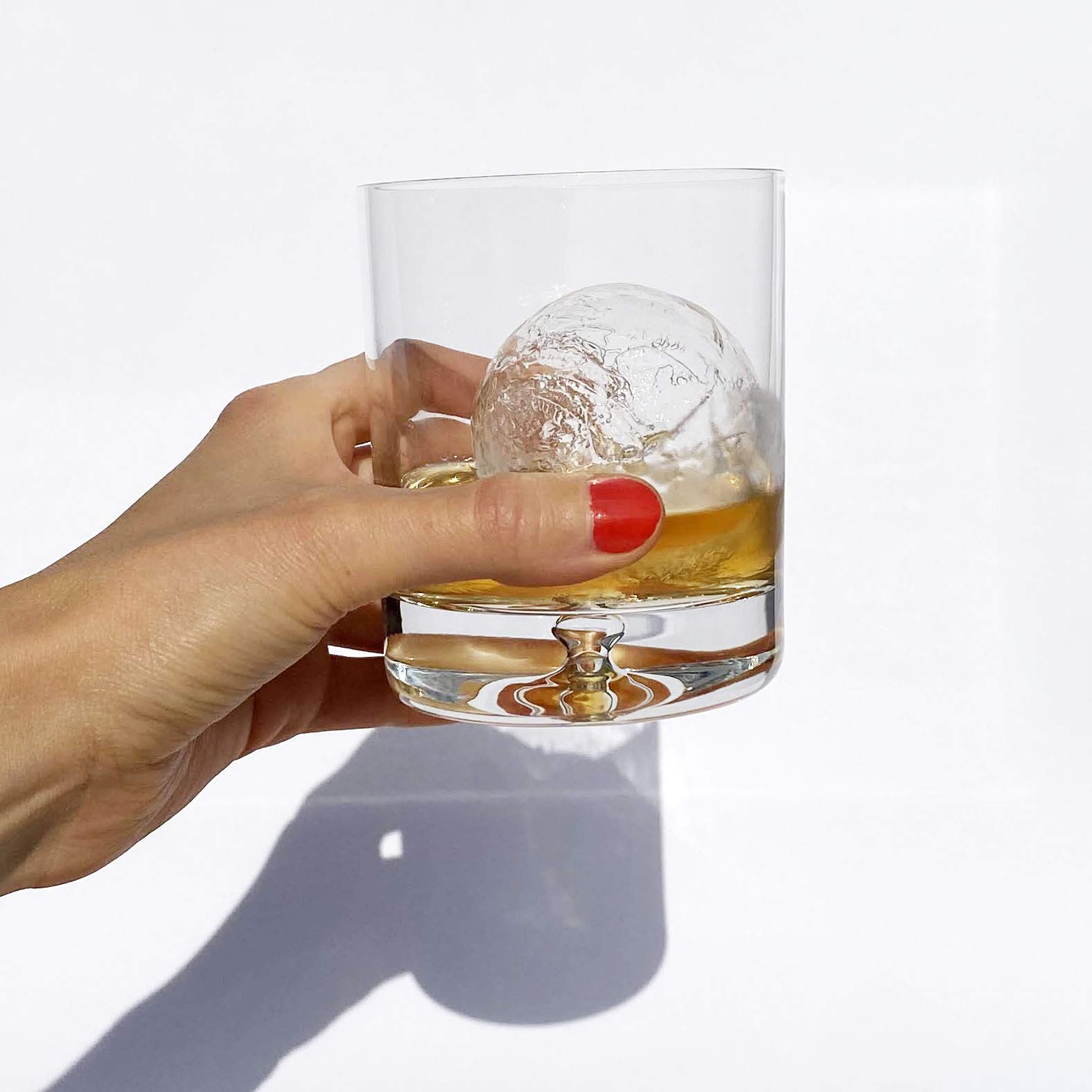 Premium Silicone Ice Sphere Tray - 4-Cavity Large Ice Ball Mold for Whiskey & Cocktails - Perfect for Bourbon, Scotch, and Chilled Drinks - BPA-Free & Easy Release - Black