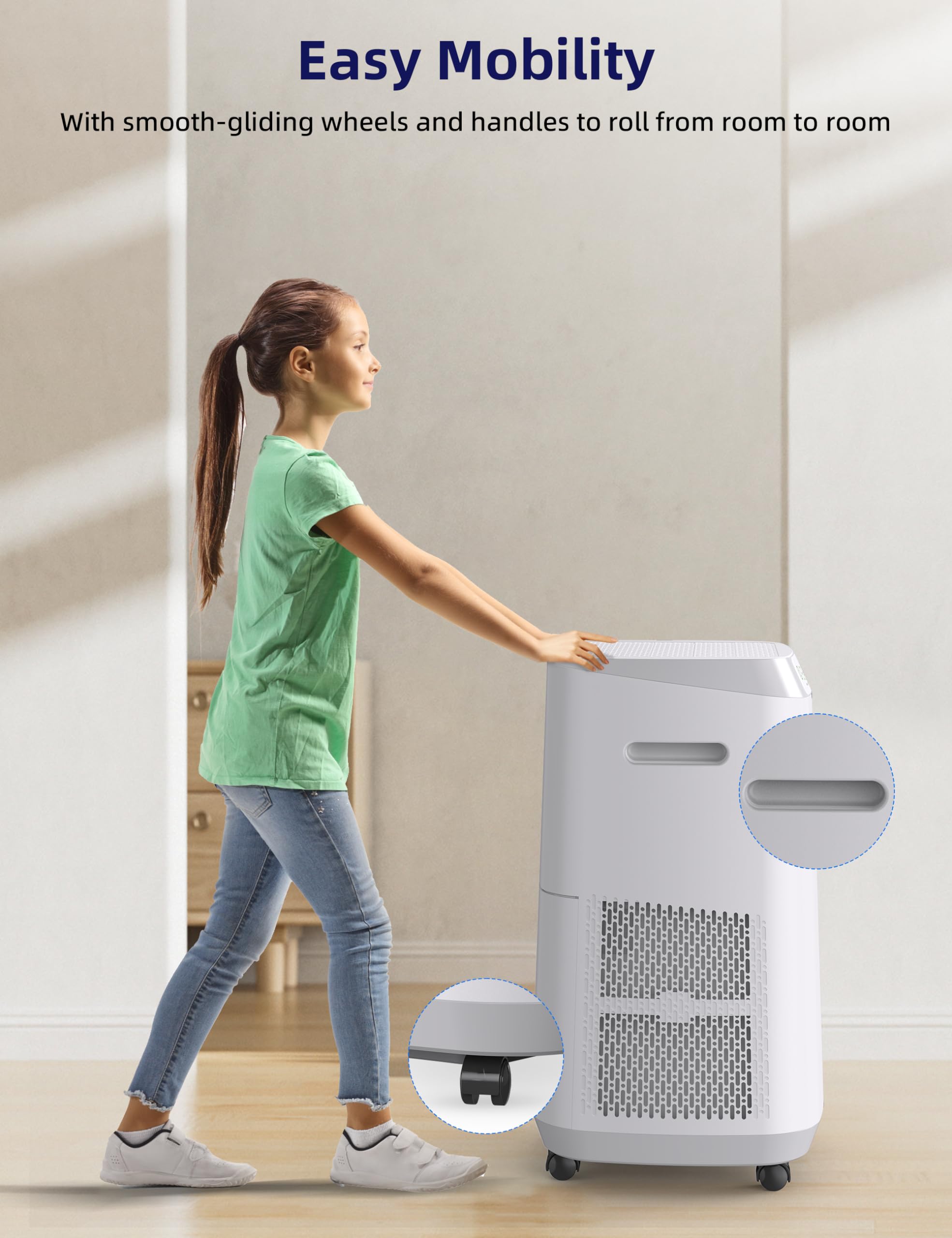 Nuwave OxyPure ZERO Air Purifier with Washable Bio Guard Filter - Covers 2002 Sq Ft, Captures 0.1 Micron Particles, Eliminates Allergies, Smoke, Dust & Pollen - Ideal for Large Rooms, Offices & Homes with Pets