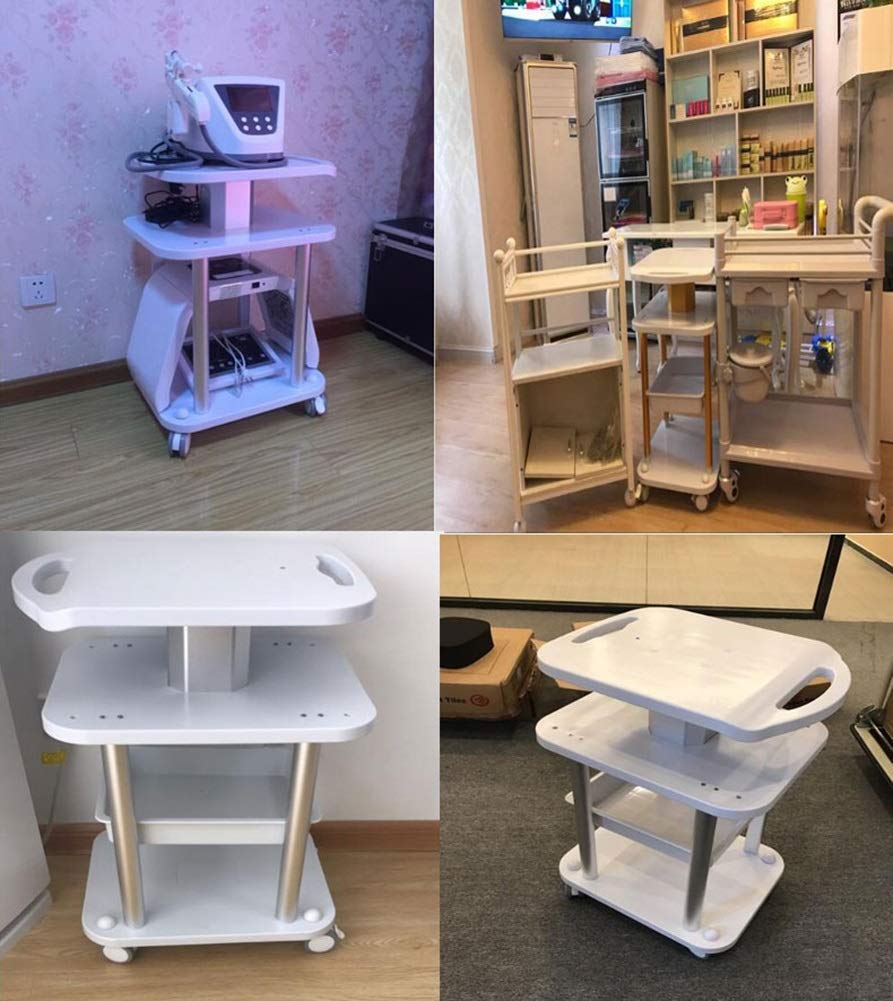 MHBGX Heavy Duty Portable Hand Truck Cart - 50Kg Capacity, Easy to Install, Gold Finish | Multi-Function Utility Cart for Salon Equipment Storage, Warehouse, Retail & Home Use