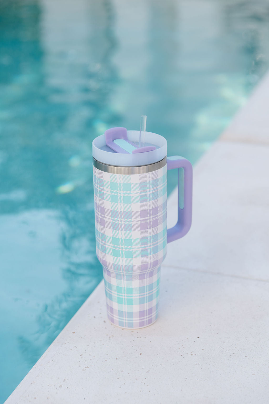40 oz Tori Plaid Insulated Tumbler with Lid & Straw - Leakproof Stainless Steel Travel Mug for Hot/Cold Drinks - Perfect for Coffee, Tea, Water & Smoothies - Great Gift for Office, Gym & Outdoor Activities