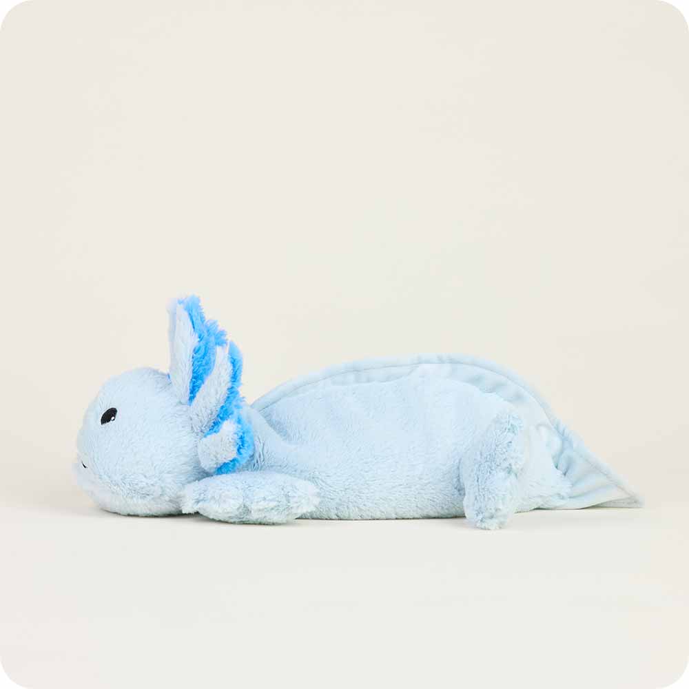 Blue Axolotl Warmies - Adorable Microwavable Plush Heating Pad for Kids & Adults - Perfect for Stress Relief, Anxiety Comfort & Pain Management