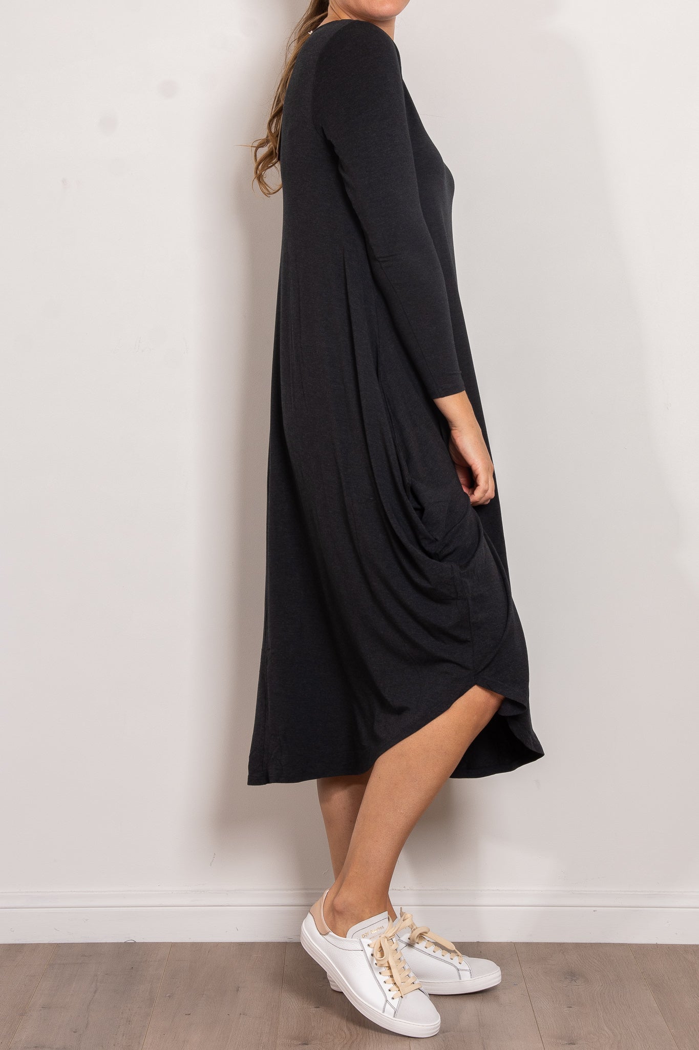 Tani Marl Long Sleeve Tri Dress - Women's Stylish Casual & Athletic Dress for Yoga, Running, and Everyday Wear