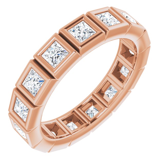 2.52 Carat Princess Cut Diamond Eternity Band Ring for Women - Perfect for Weddings, Anniversaries & Special Occasions